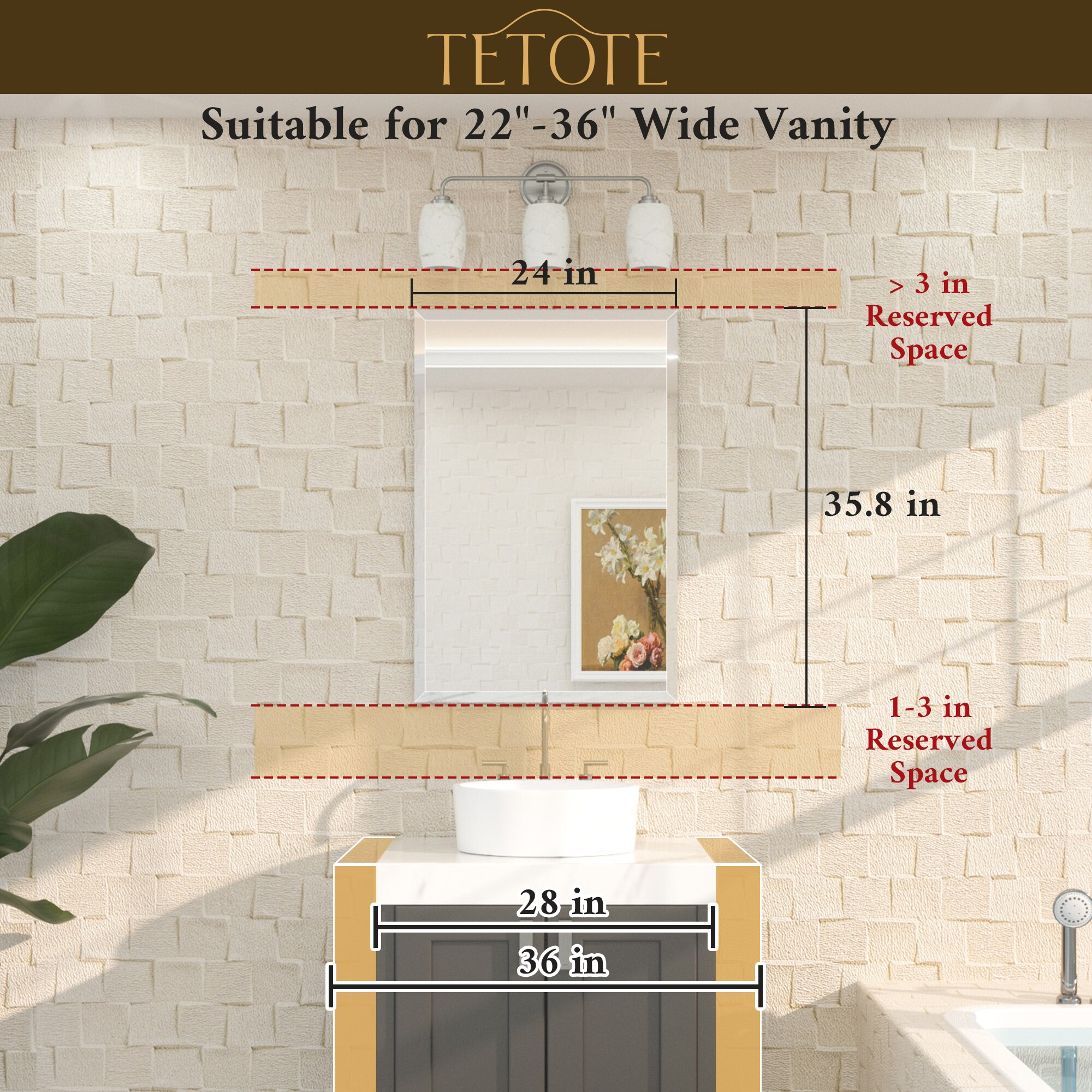 TETOTE LW-TE-BM63-6191 Framed-Bath-Mirrors - View #3