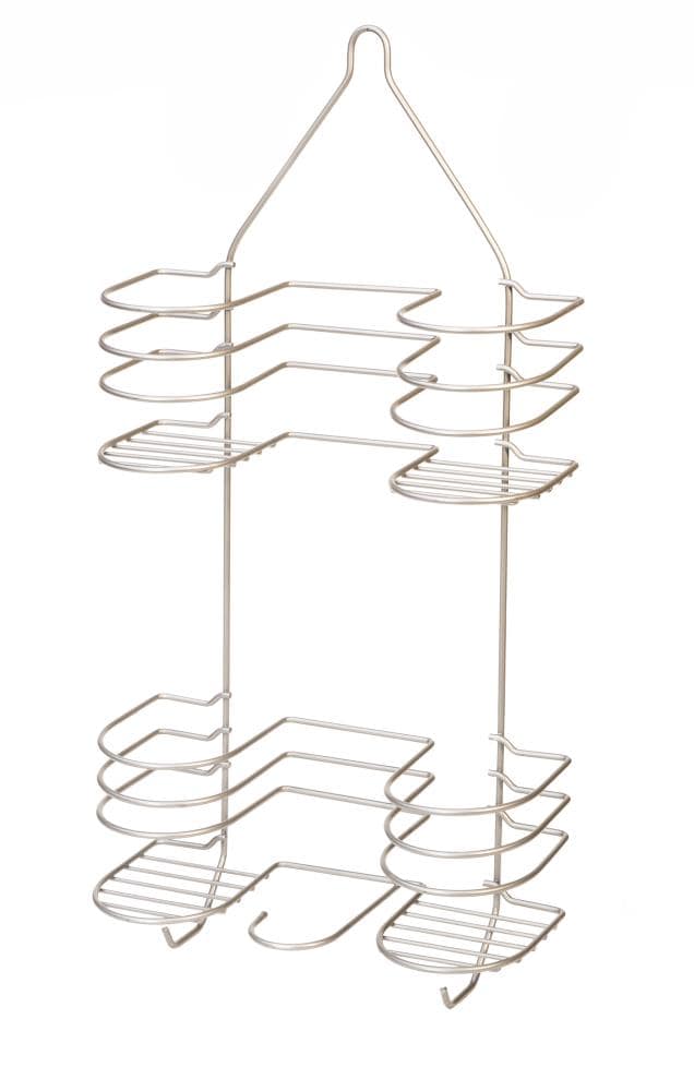 Style Selections Satin Nickel Steel 2-Shelf Hanging Shower Caddy