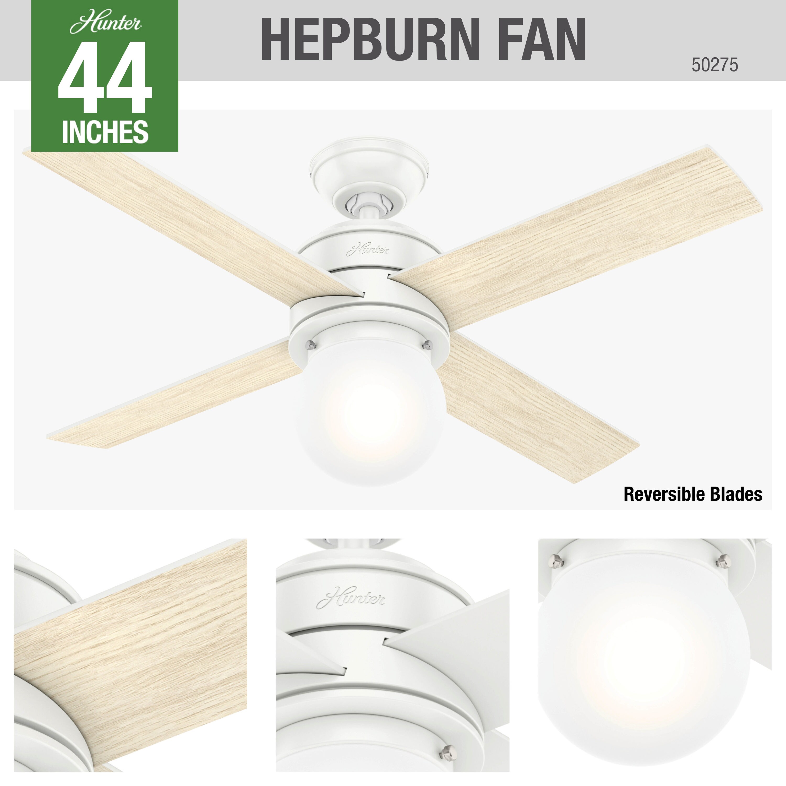 hepburn with led light 44 inch