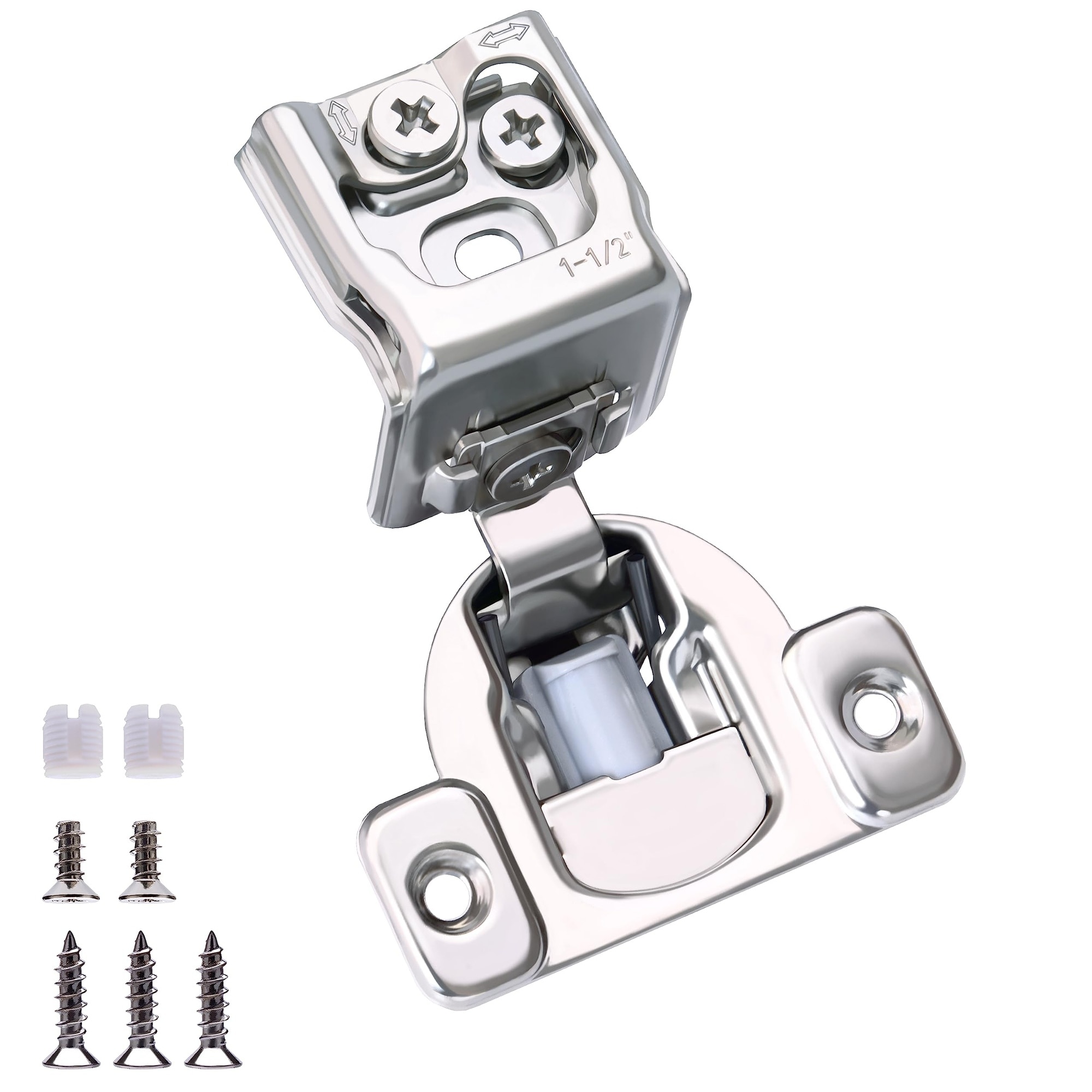 LILILIAN FMY -  Soft Close Cabinet Hinges 10 Pack 1-1/2 inch Overlay Self Slow Closing Door Hinge...
