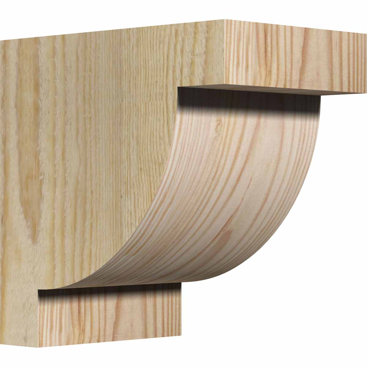 Ekena Millwork COR04X06X06ALP00RDF 4-in x 6-in x 6-in Alpine Unfinished Douglas fir Wood Paintable/Stainable Corbel