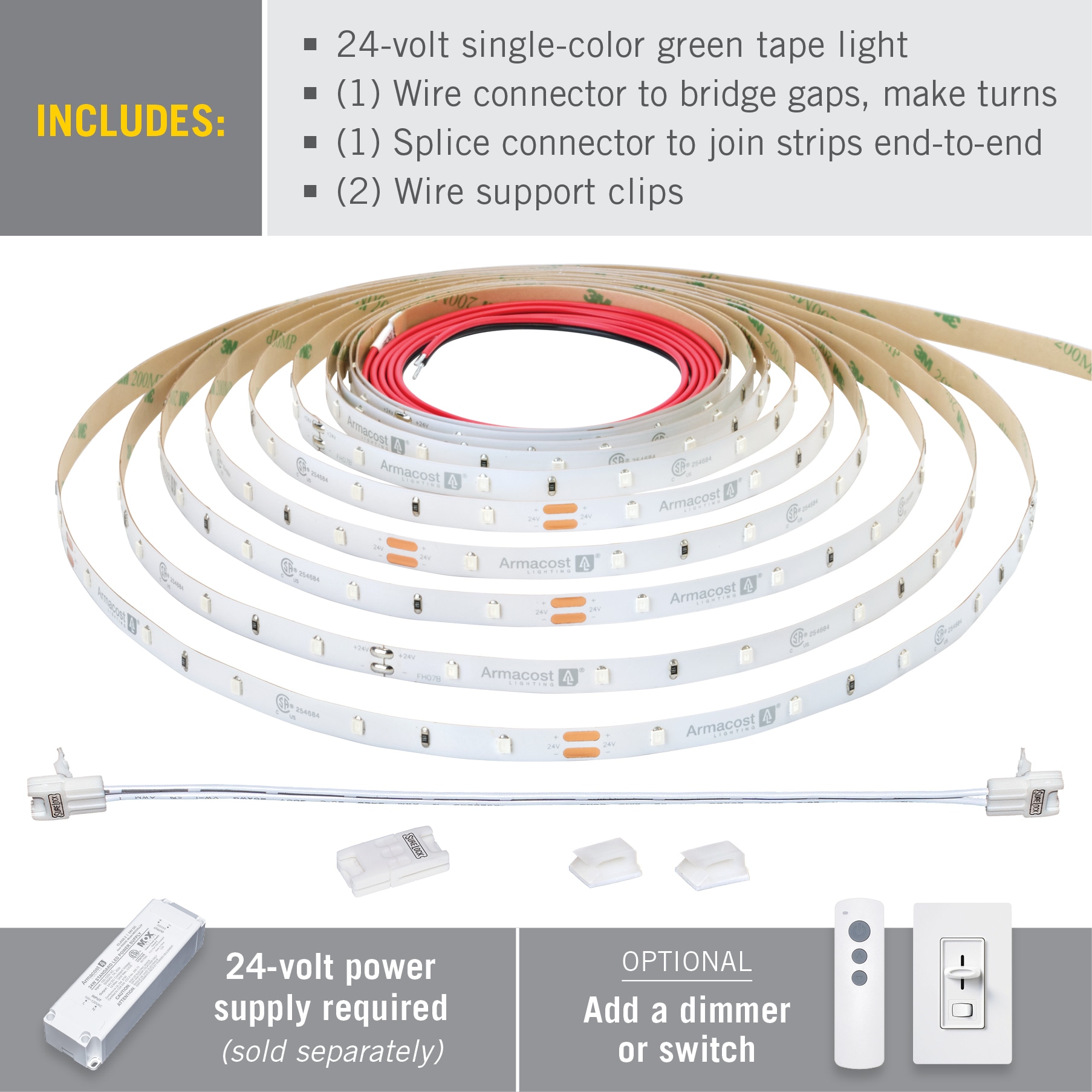 Armacost Lighting 197-in Hardwired LED Under Cabinet Tape Light In The ...