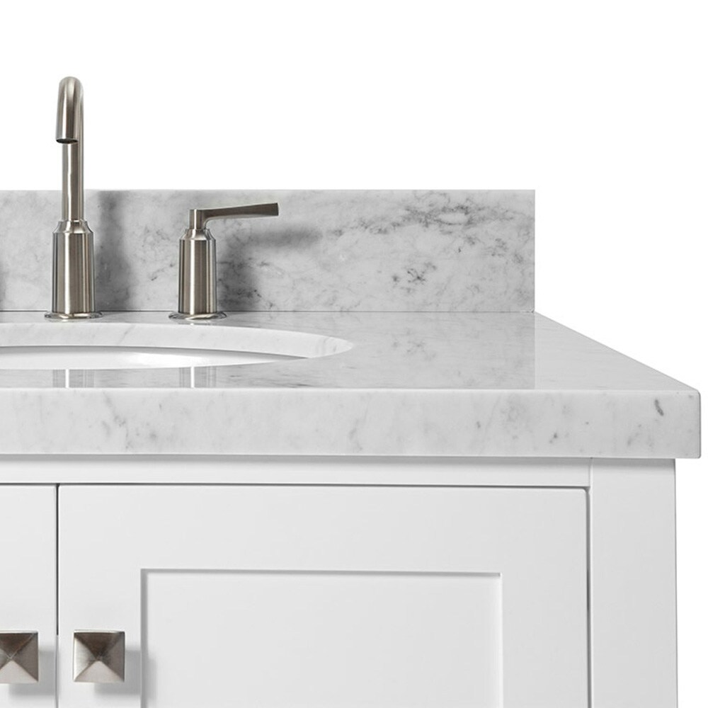 Cambridge 43" White Marble Top Single Basin Vanity