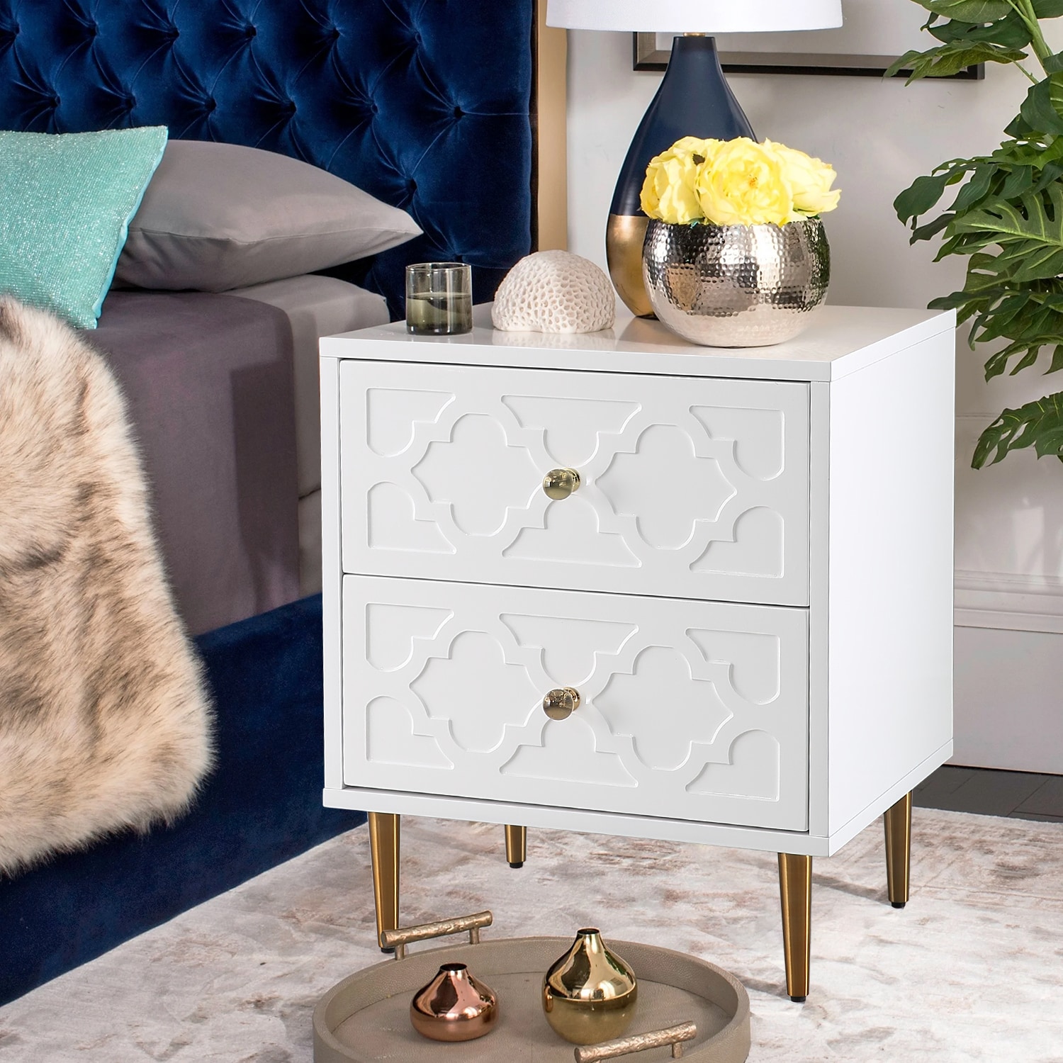 CASAINC WF-BEC-1472F-WH White Nightstand