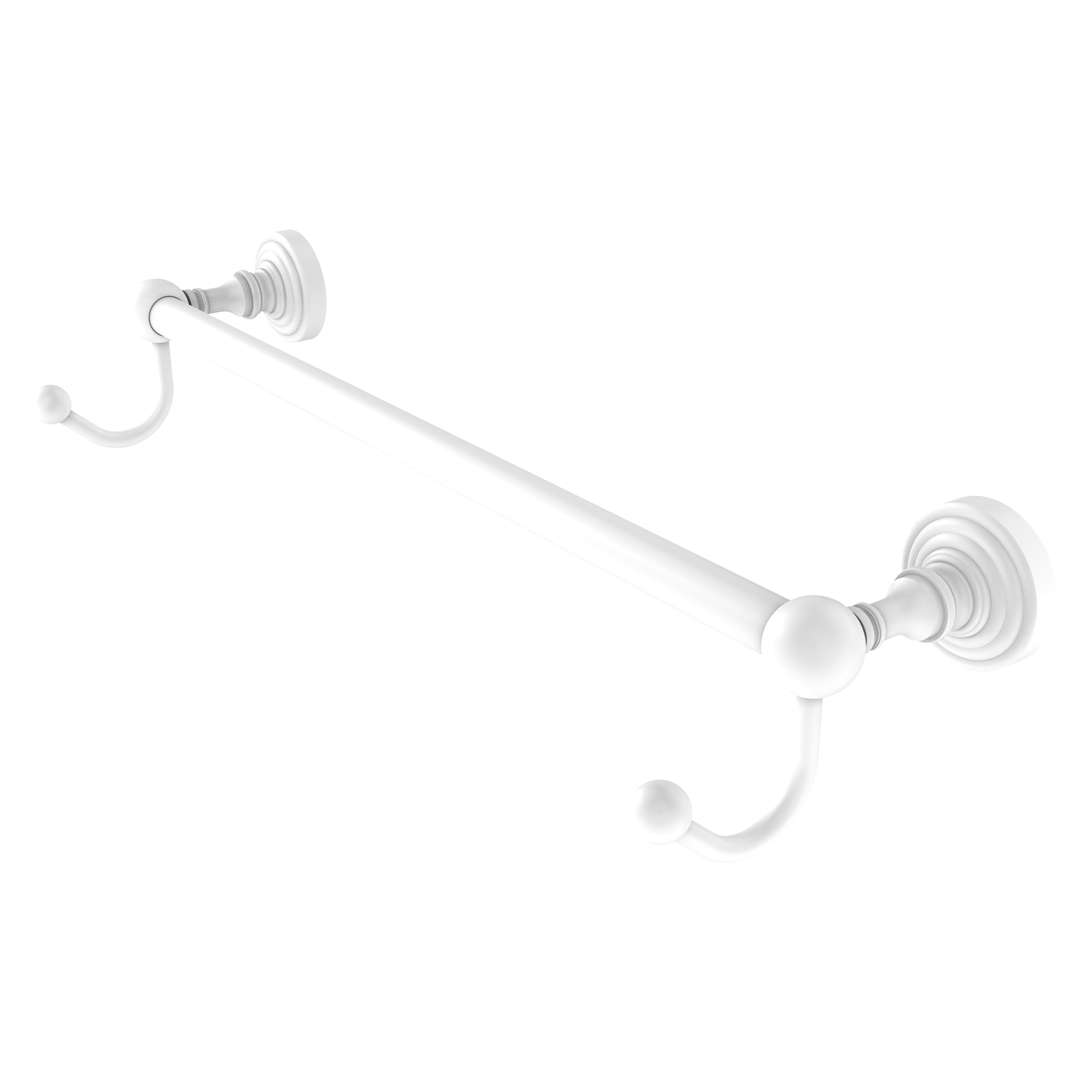 Allied Brass WP-41-36-HK-WHM Waverly Place 36-in Matte White Wall mount Single Towel Bar