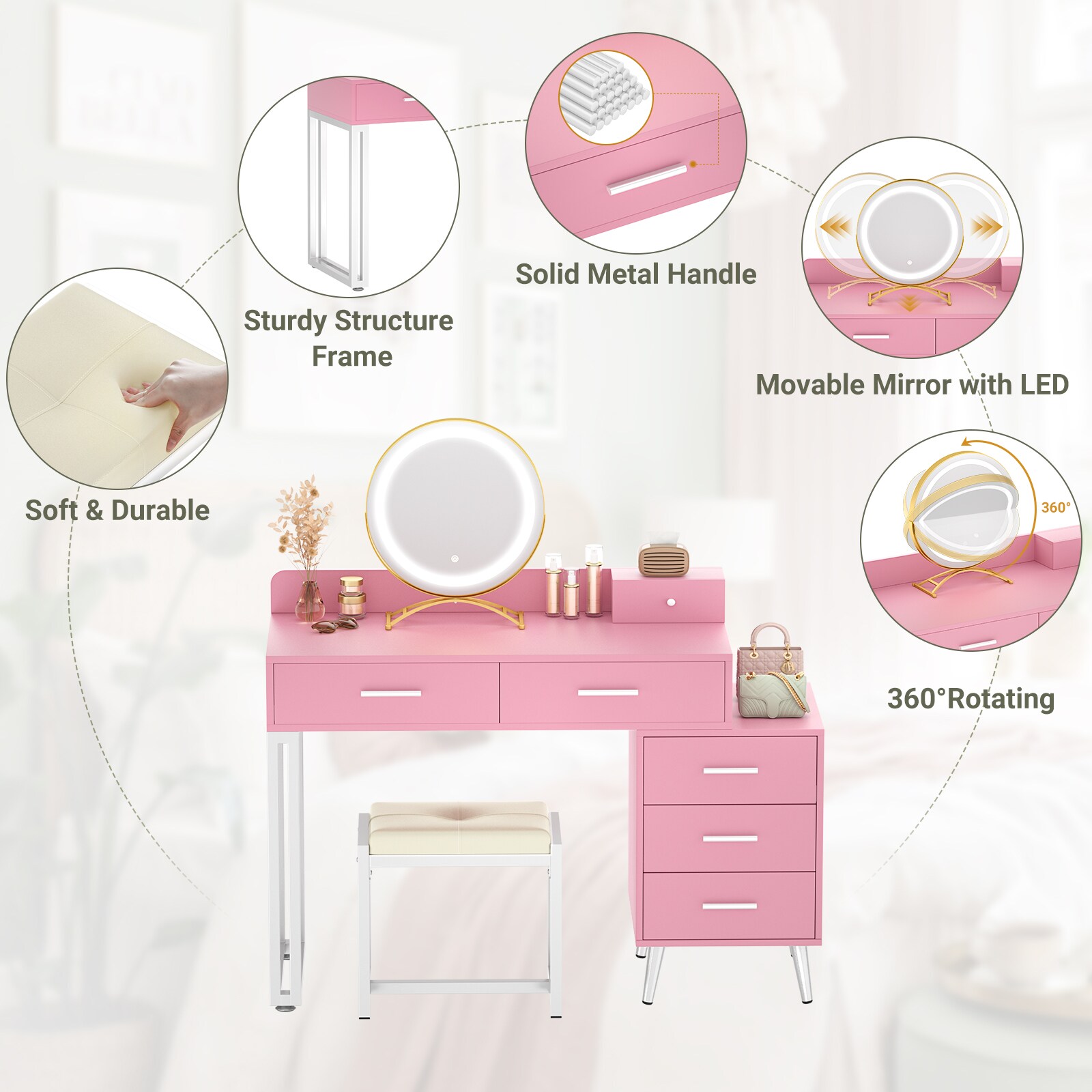 Aheaplus HZZ-6T-P Bedroom-Vanities - View #6