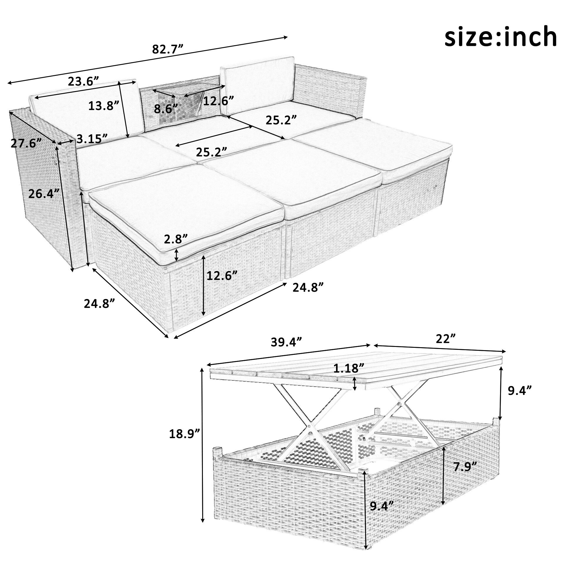CASAINC BH-WY000170DAA Patio-Conversation-Sets - View #8