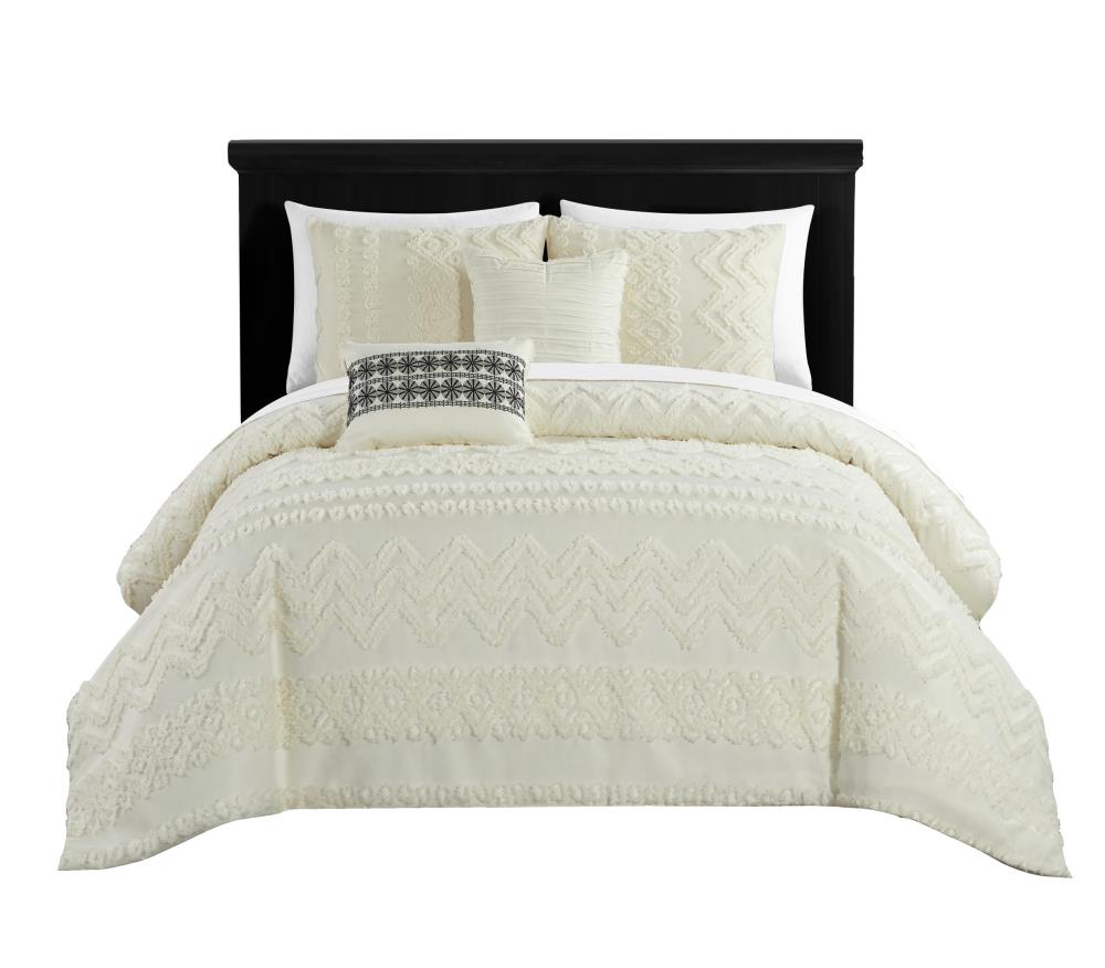 Chic Home Design BCS25708-BIB-LW Addison 9-Piece Beige King Comforter Set