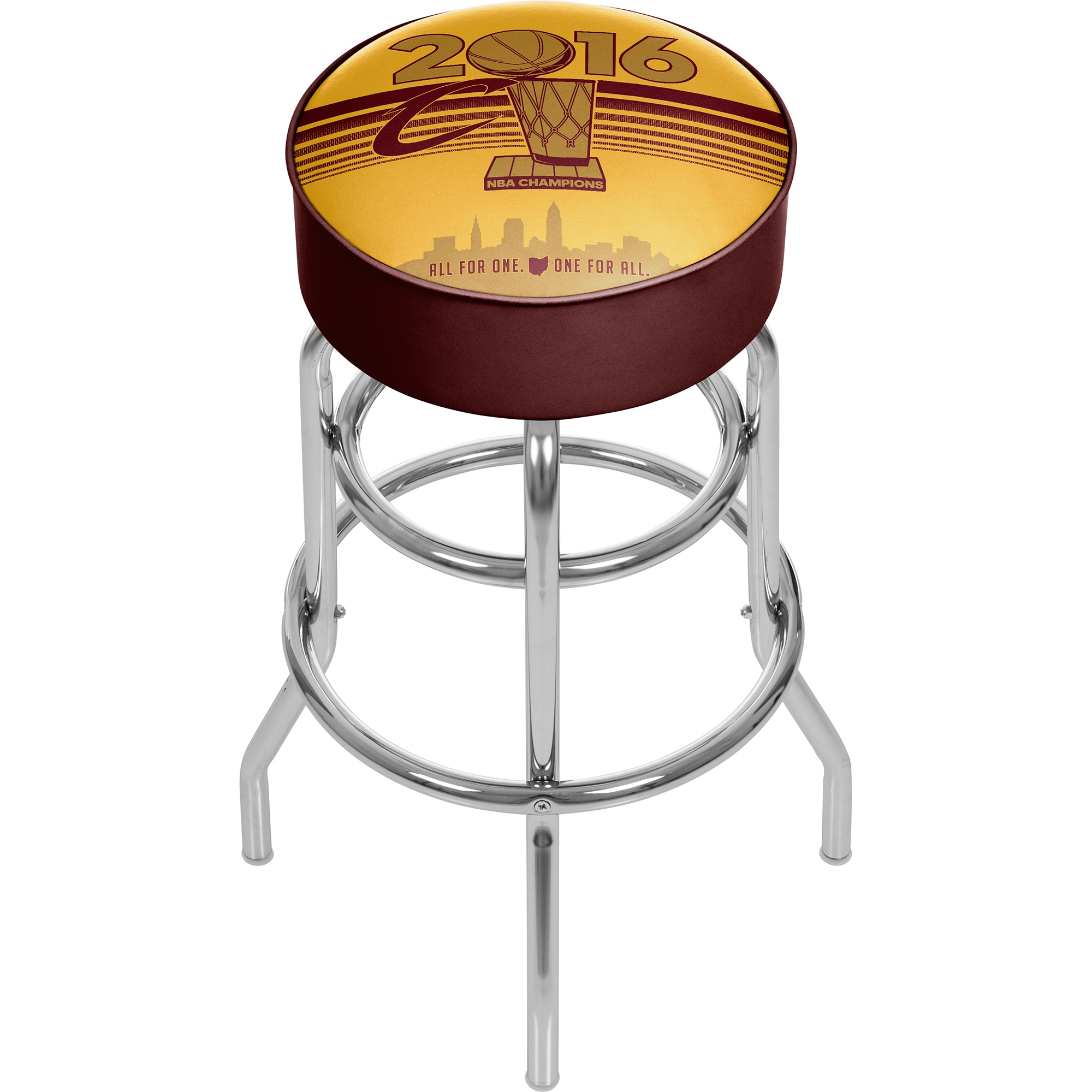 Trademark Gameroom Bar Stools Yellow and Chrome 5-in H Bar height
