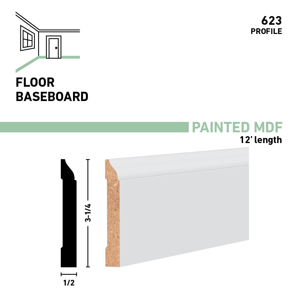 allen + roth 623-PFMDF12 Baseboard-Moulding - View #3