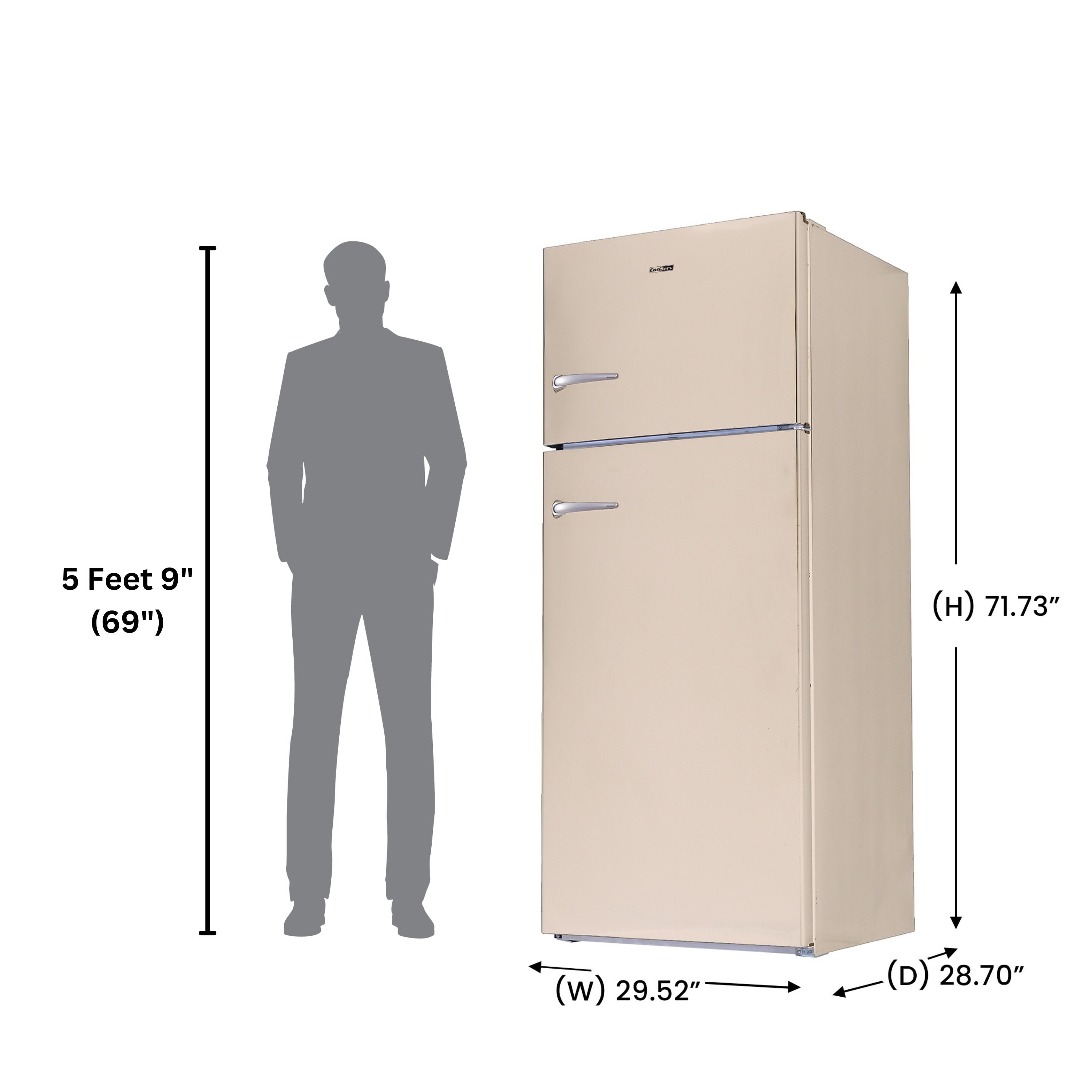ConServ RRFI 18 C Top-Freezer-Refrigerators - View #3