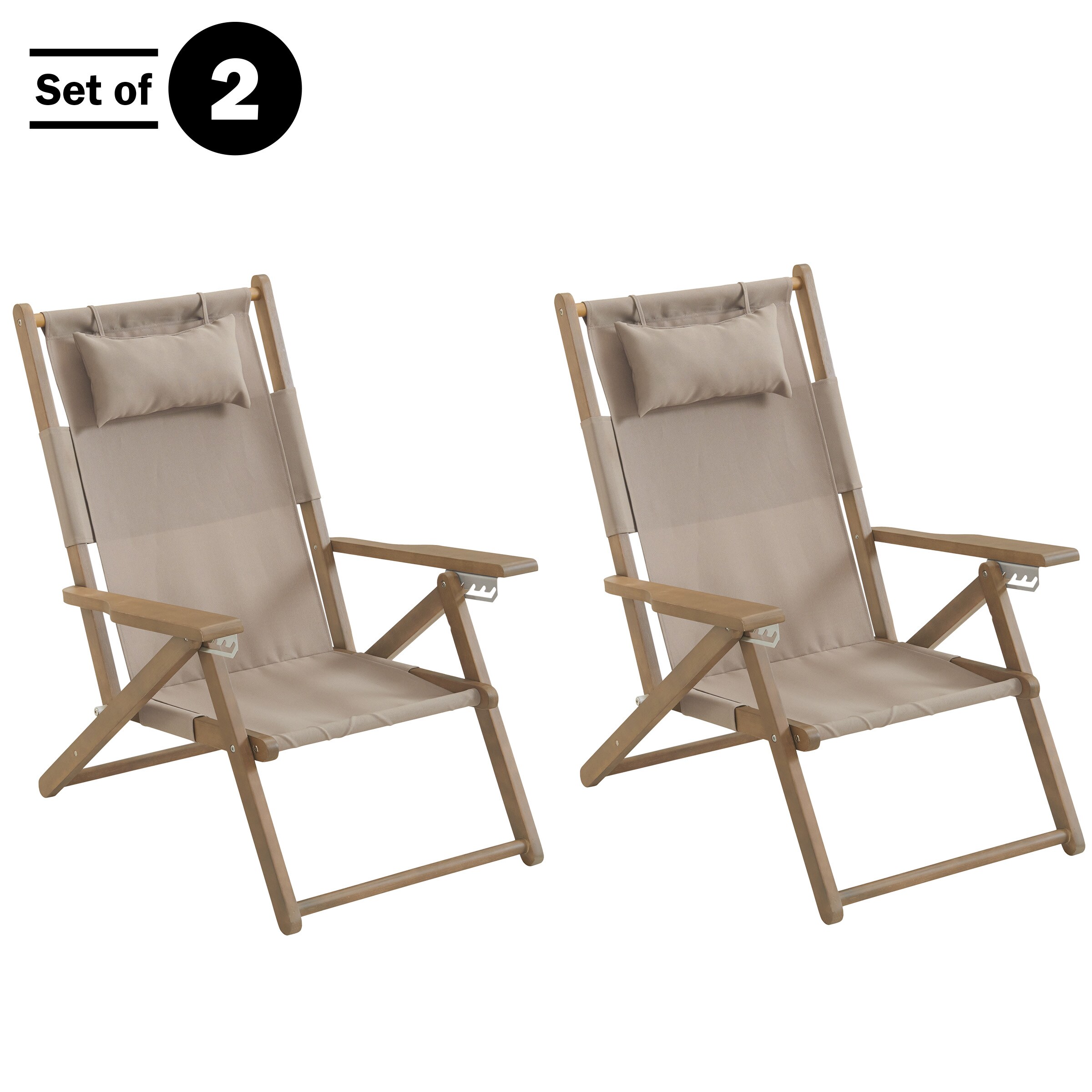Lavish Home 80-OUTD-FLDBCH-1-2 Beach-Camping-Chairs - View #3