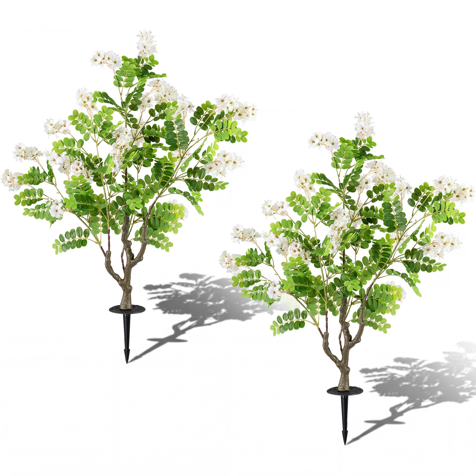 Poinic - 39-in White Indoor Floor Wisteria Artificial Flower