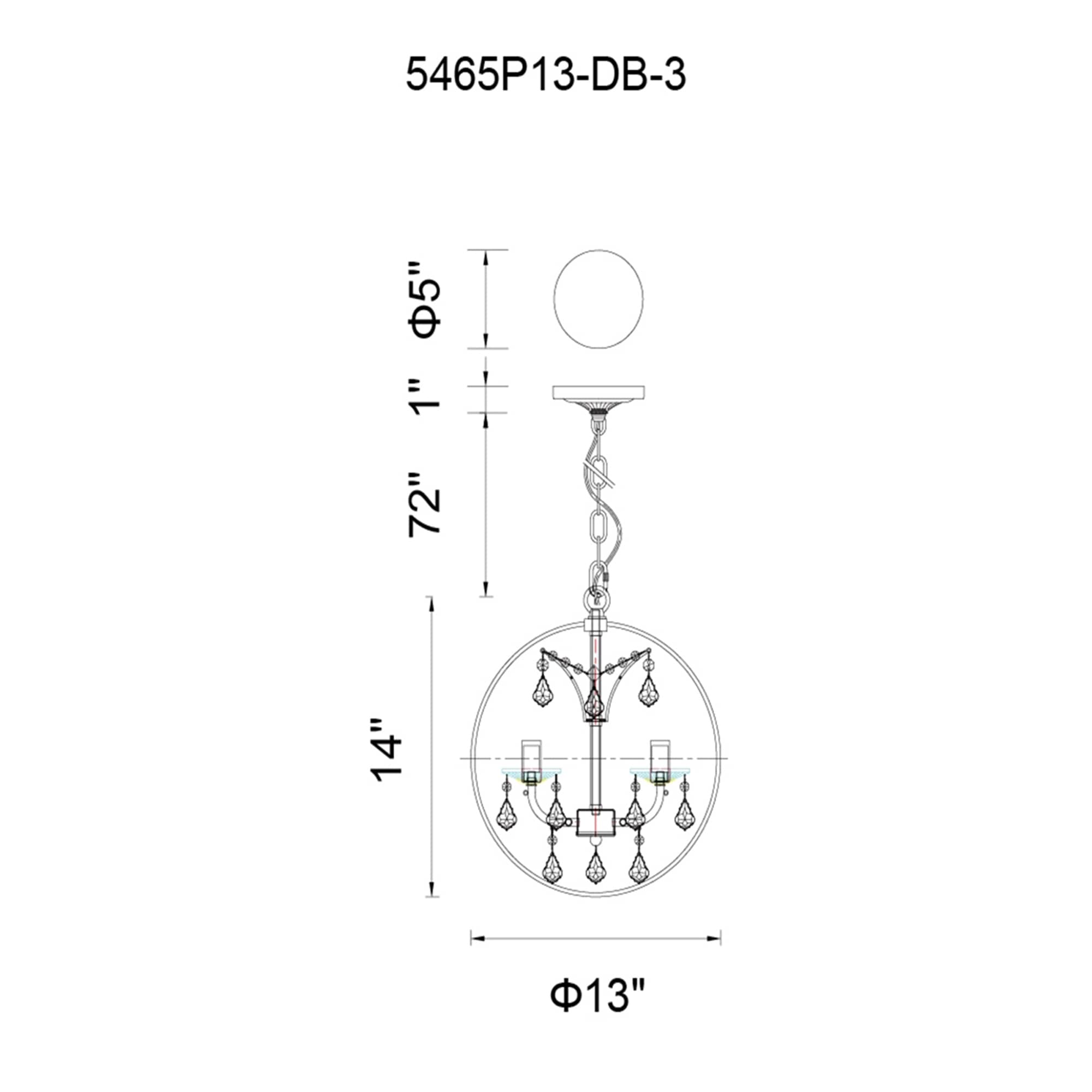 CWI Lighting 5465P13-DB-3 b090015 - View #8