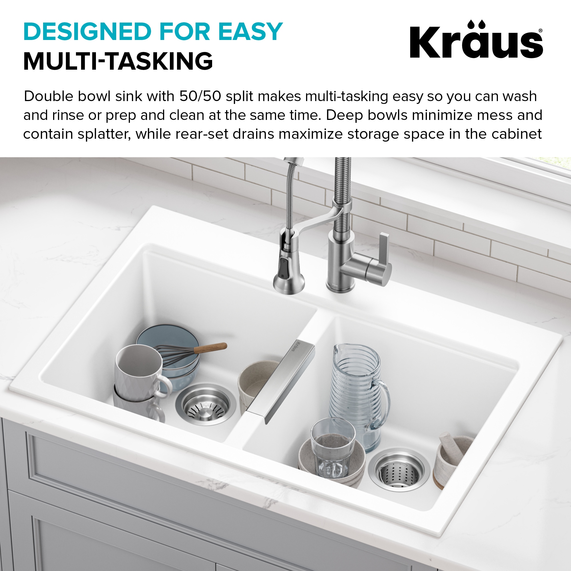 Kraus KGD-433BWHITE Kitchen-Sinks - View #8