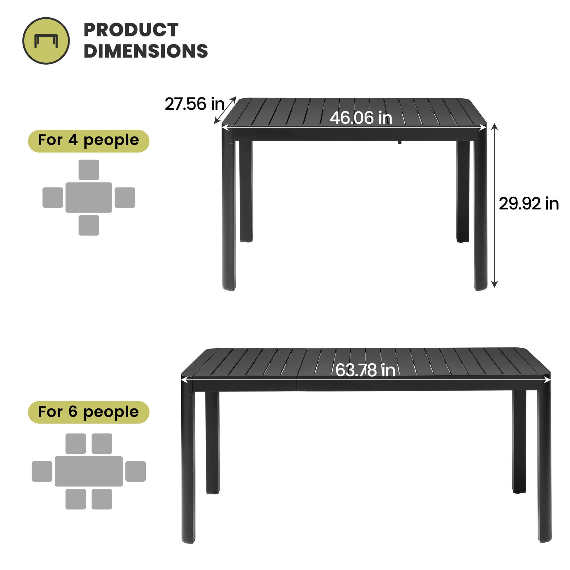 Crestlive Products CL-TB030GRY Patio-Tables - View #3