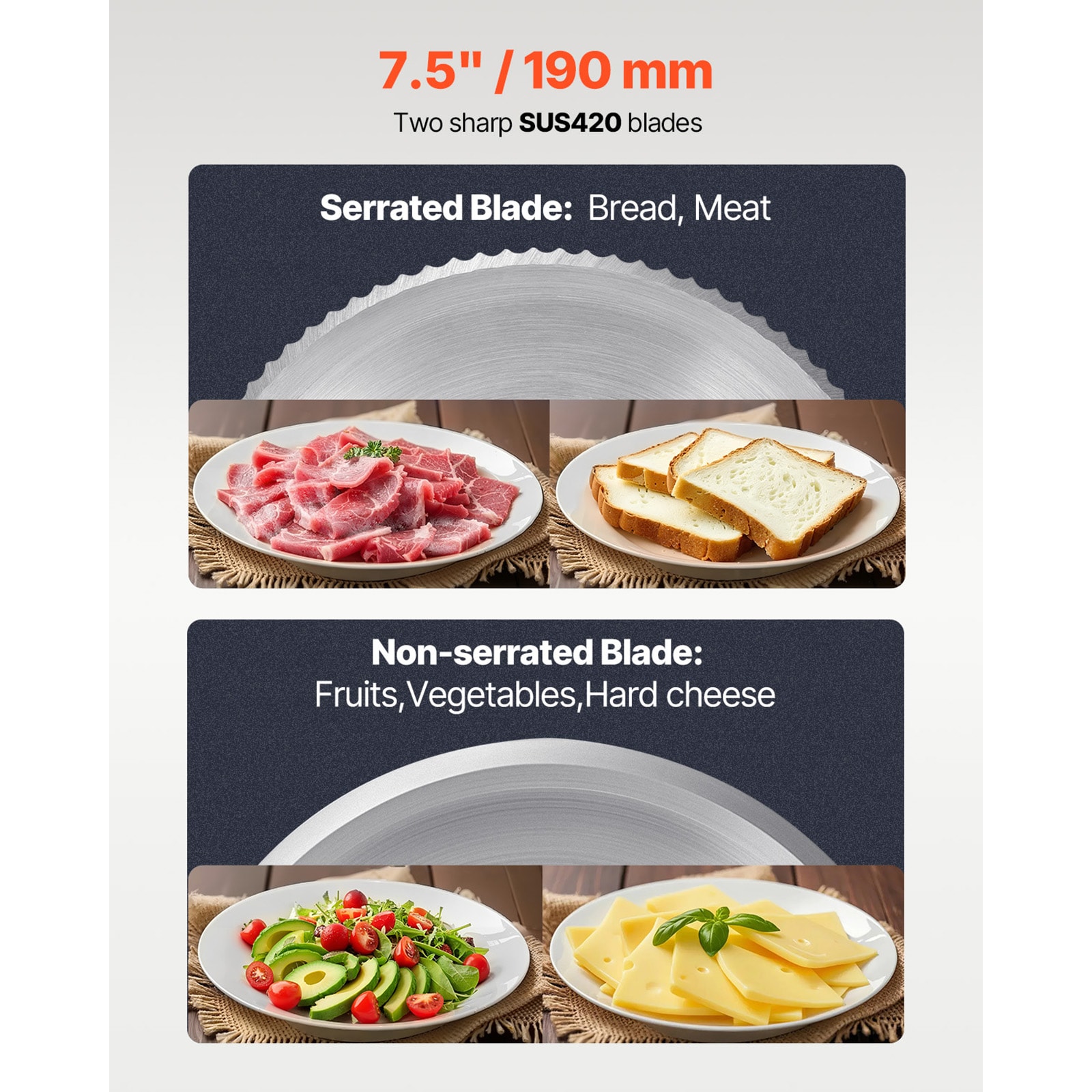 VEVOR SCDRQPJ180WS07476V1 Food-Slicers - View #2