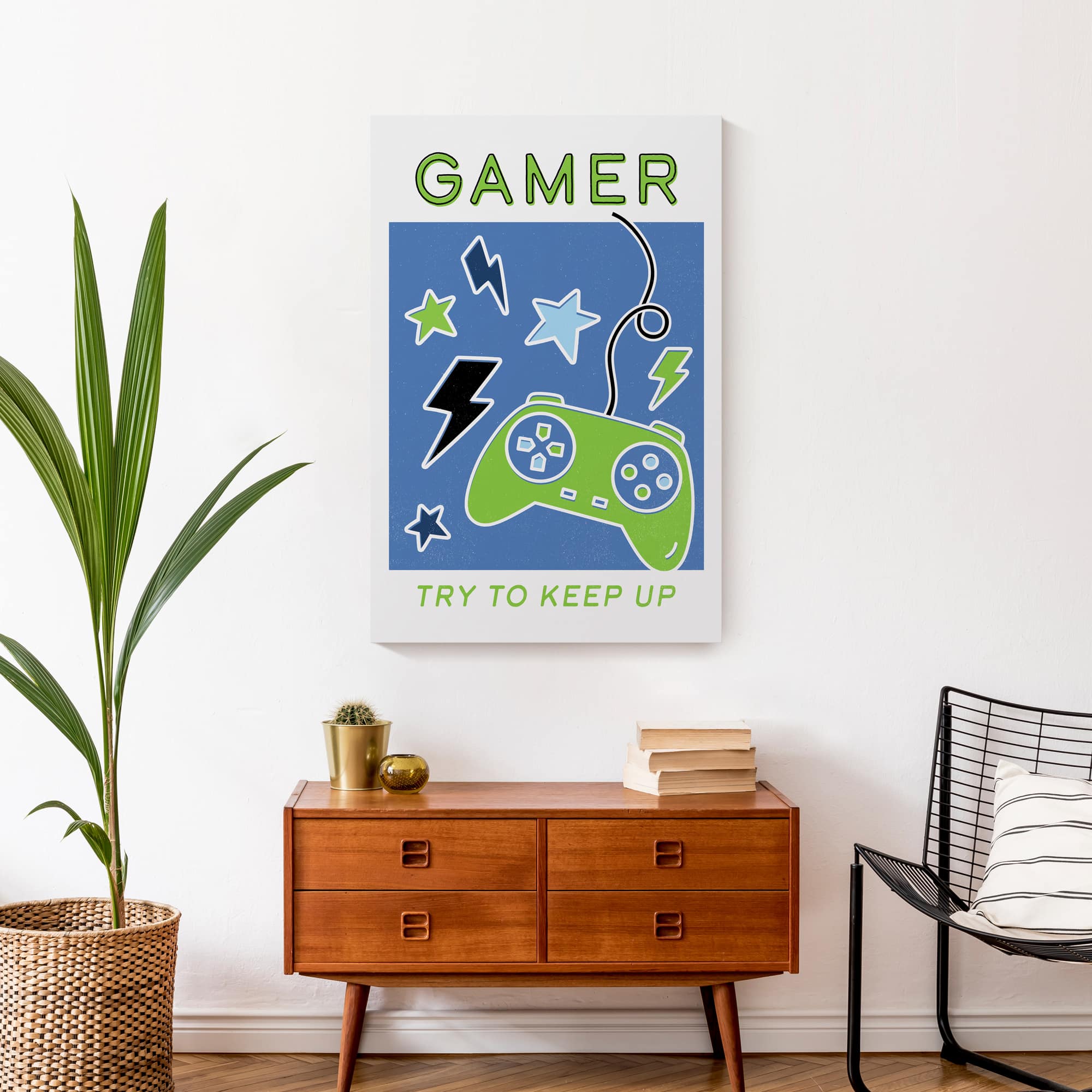 Creative Products Gamer Try To Keep Up 20 x 30 Canvas Wall Art in the ...