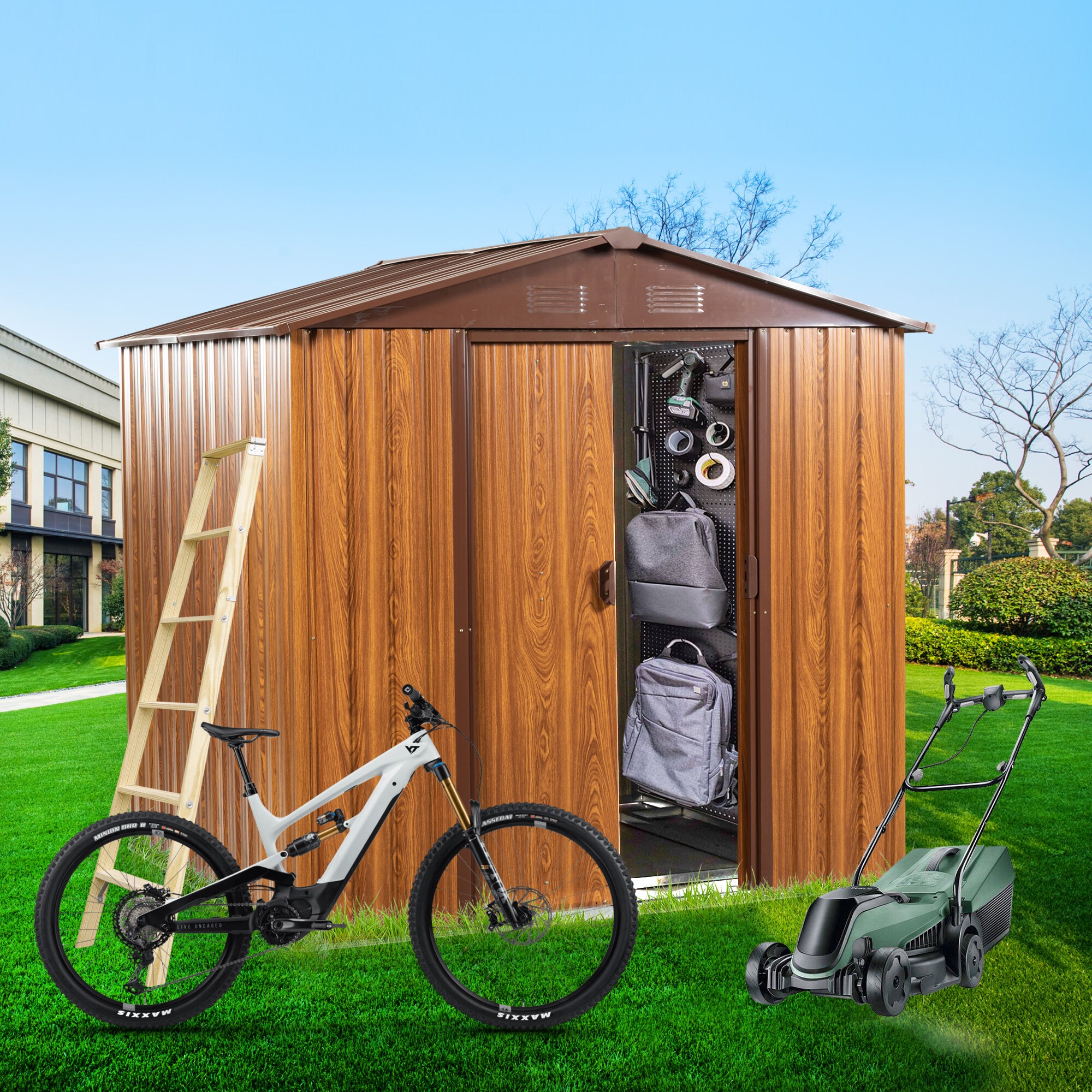 Mondawe MD-WWC71035 Metal-Storage-Buildings-Sheds - View #3