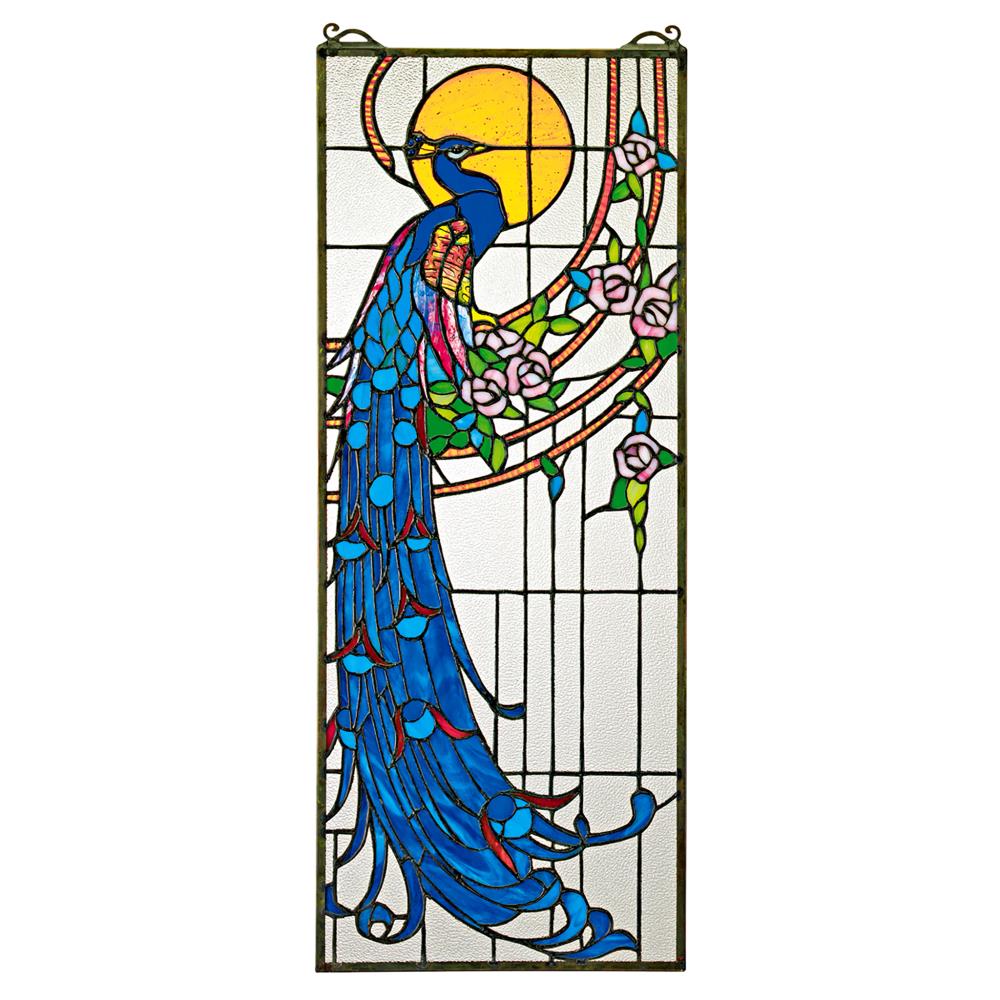 Design Toscano TF26313 25.5-in H x 10-in W Multiple Birds Stained Glass Panel