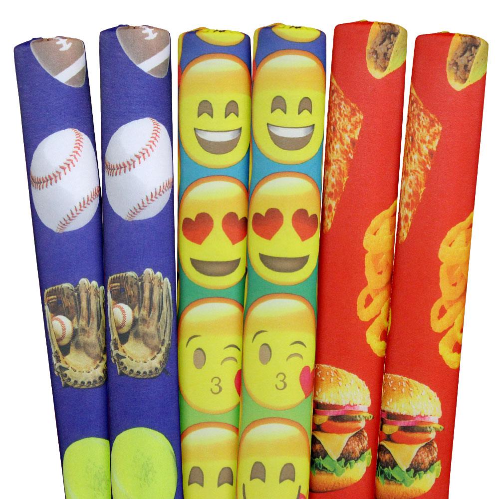 Designer Noodle 02-14-05-X02 55.5-in x 2.25-in 1-Seat Sports, Emojis, Foods Pool Noodle 6-Pack