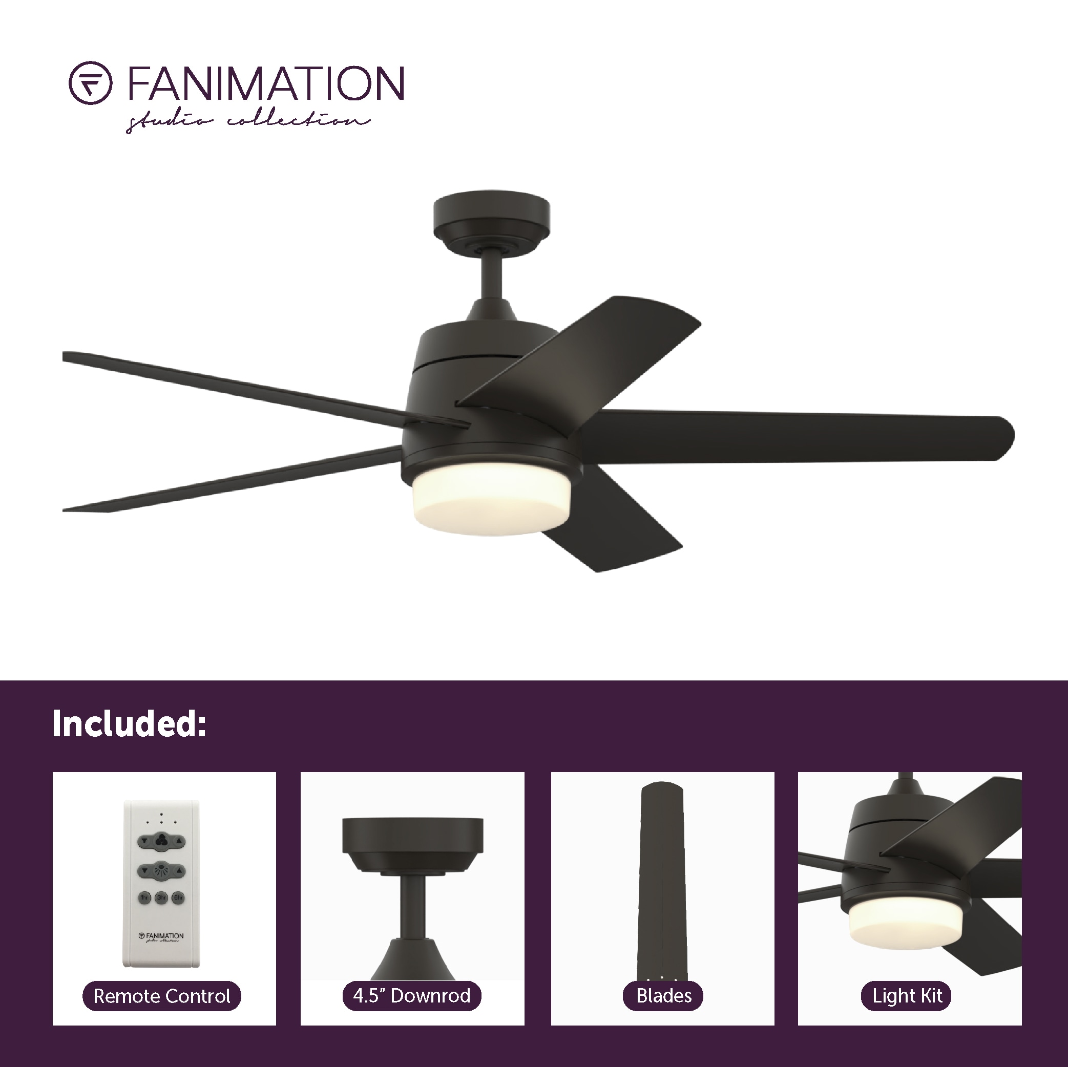 Fanimation Studio Collection LP8064BLAZ Ceiling-Fans - View #7