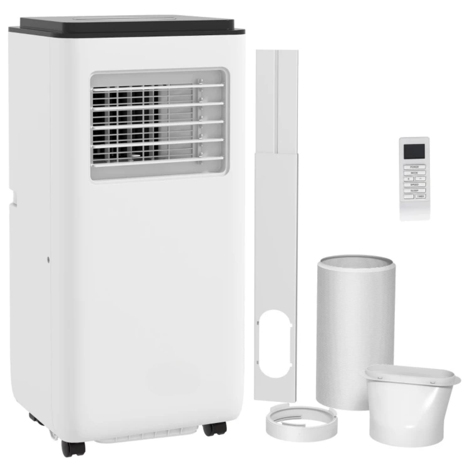 Elexnux 7000 BTU Portable Air Conditioner with Timer and Washable Filter, in White #T3905-AC