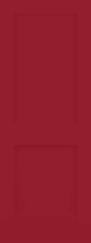 RELIABILT LO1369141 Shaker 32-in x 80-in Barn Red 2-panel square Smooth Solid core Prefinished Pine Wood Slab Door