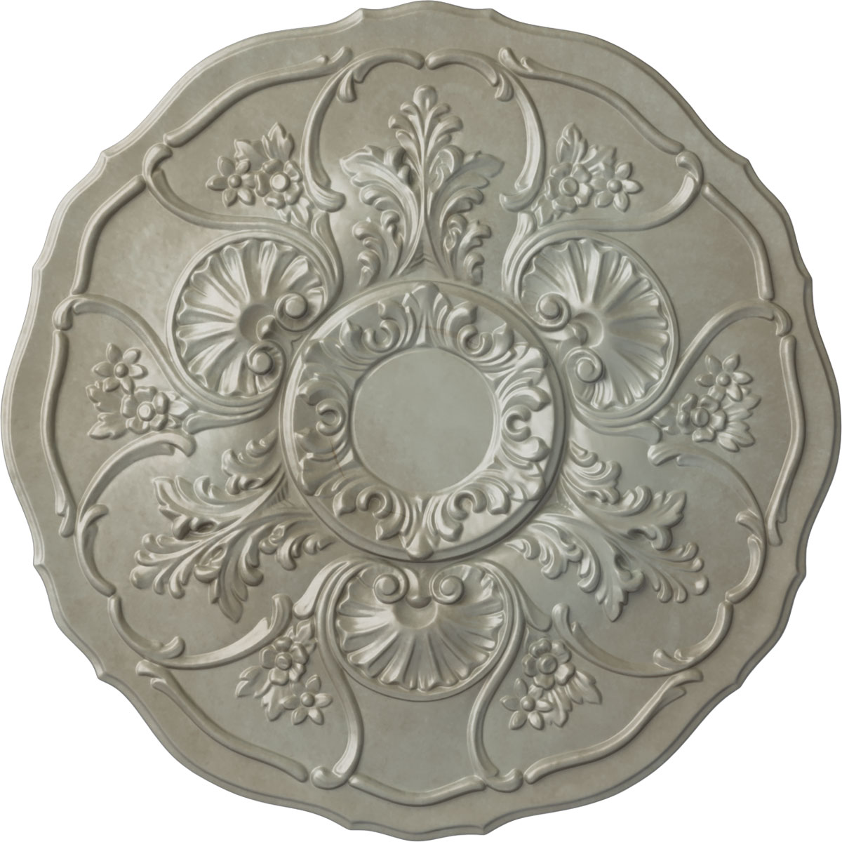 Ekena Millwork CM22CNFLS Cornelia 22.5-in W x 22.5-in L Painted Flash Gold Polyurethane Whole Ceiling Medallion