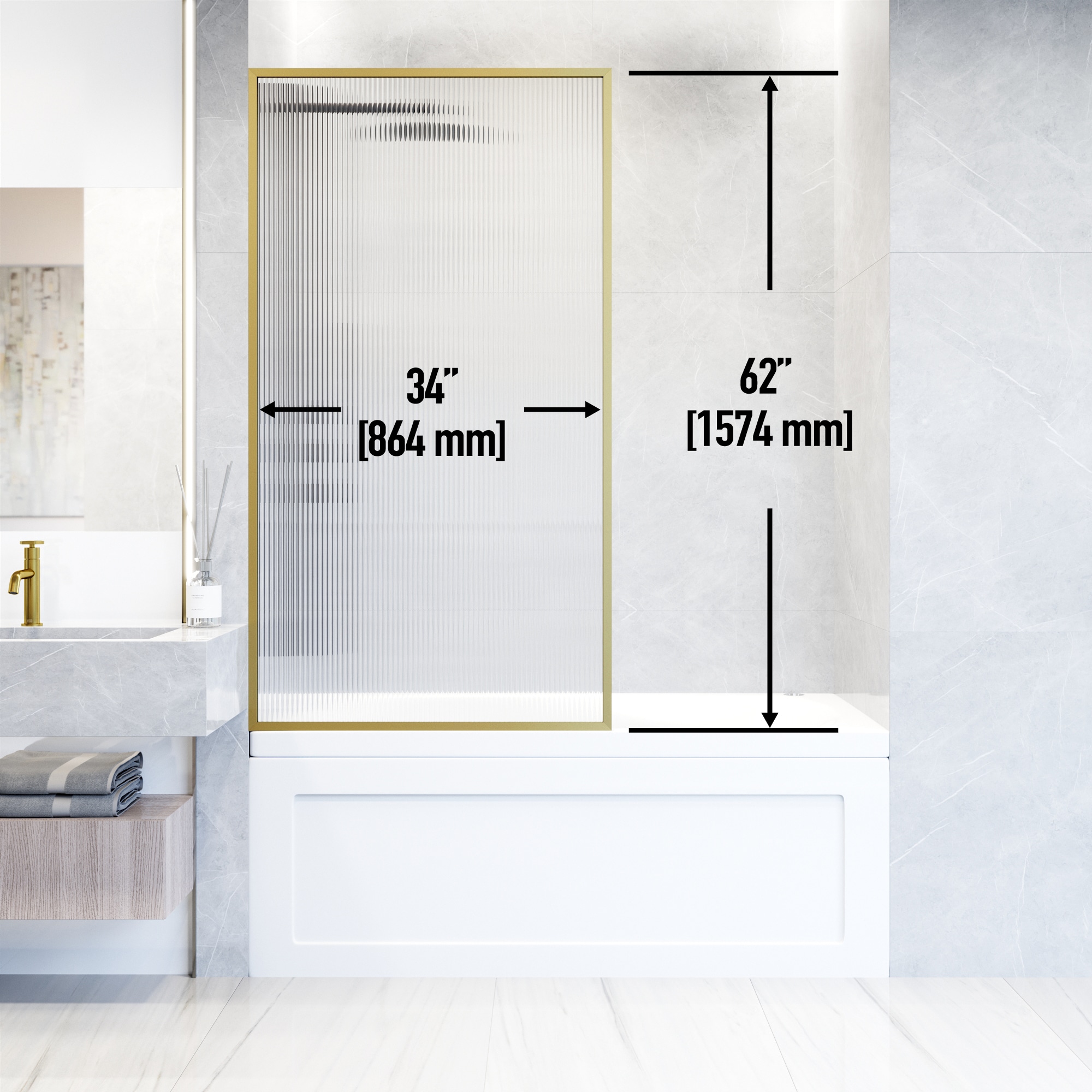 VIGO VG6077MGFL3462 Bathtub-Doors - View #3