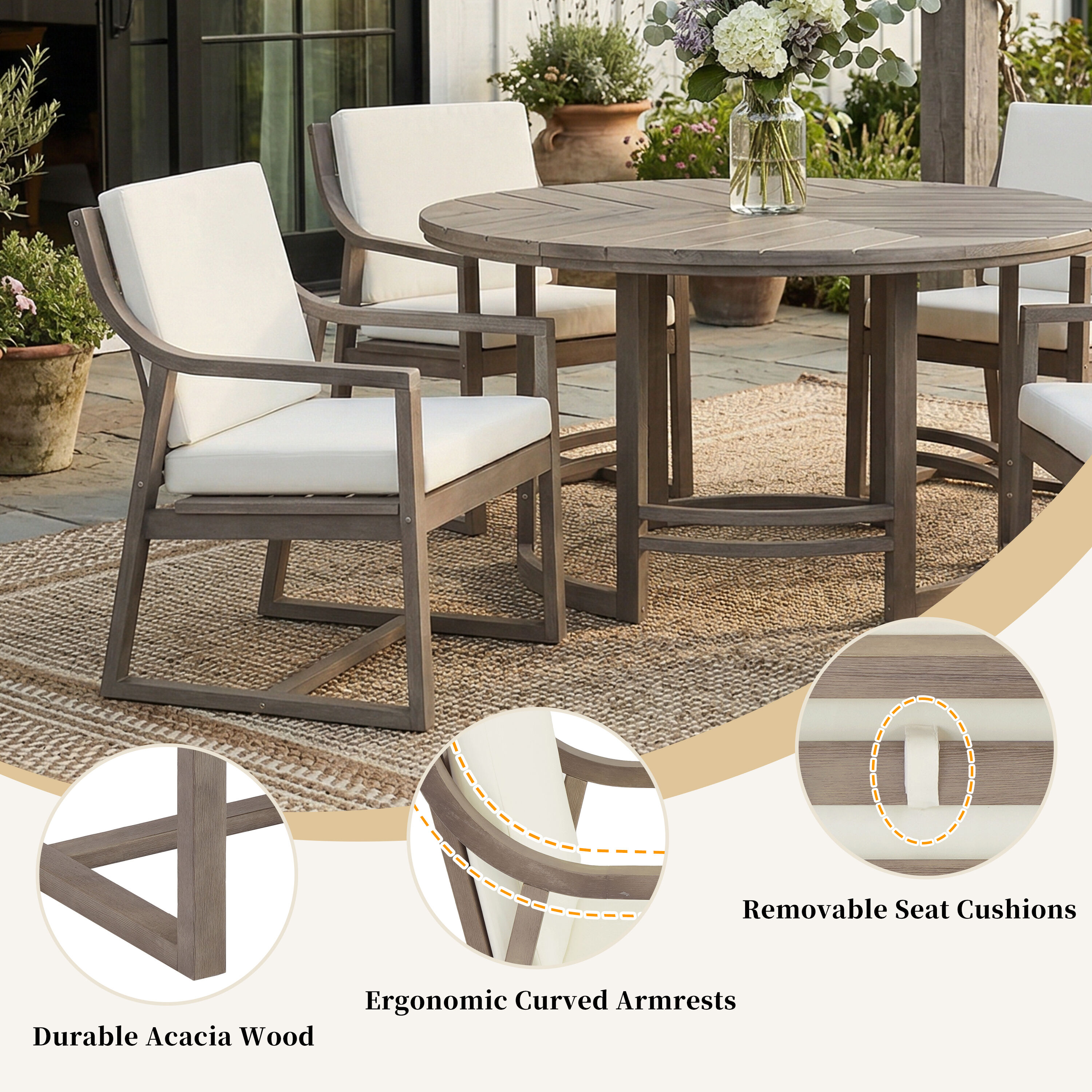 Mondawe MO-TB-32964 Patio-Dining-Sets - View #4