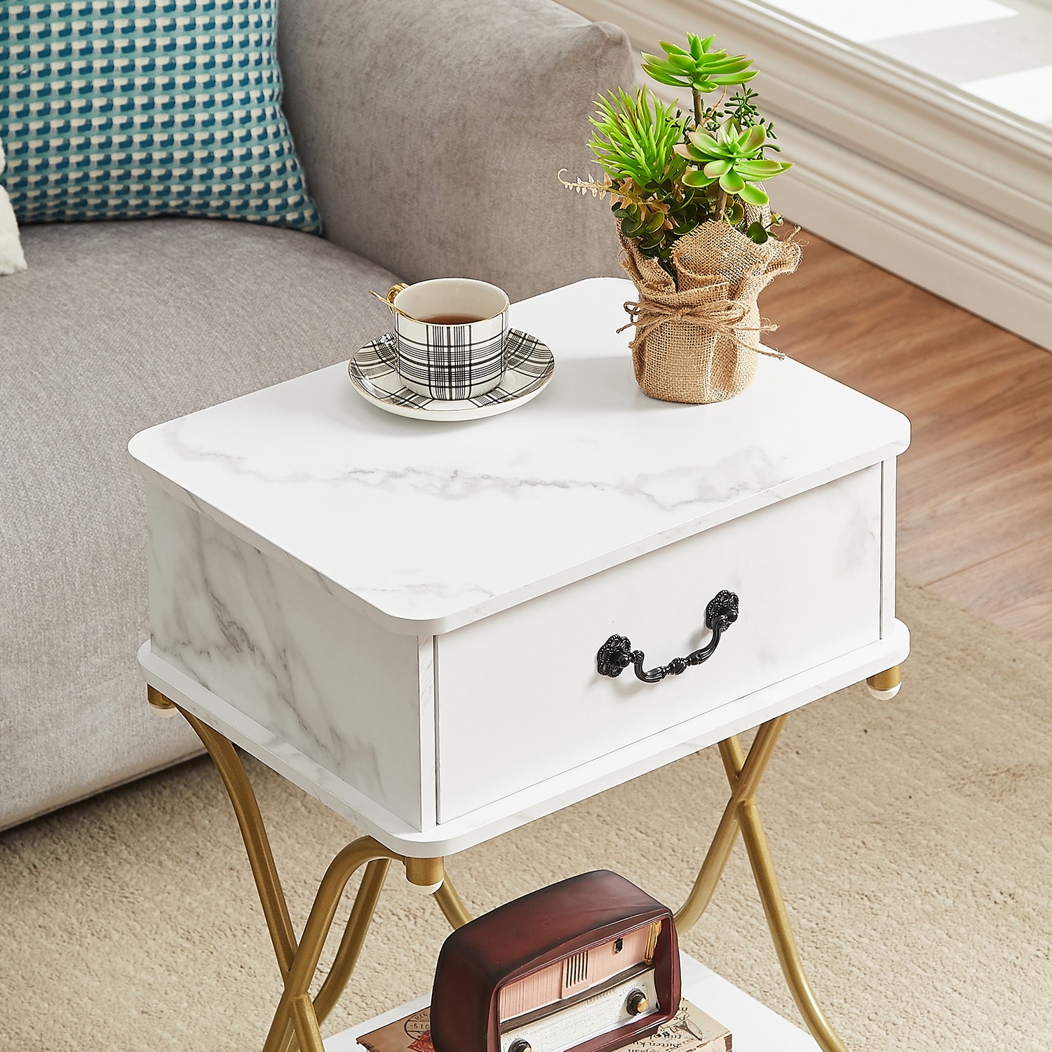 Vecelo LOE-MX-NS23-WHE nightstands - View #6
