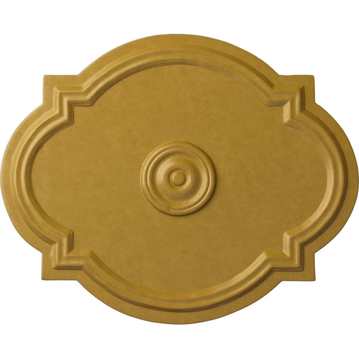 Ekena Millwork CM21WAIGS Waltz 17.375-in W x 21.25-in L Painted Iridescent Gold Polyurethane Whole Ceiling Medallion