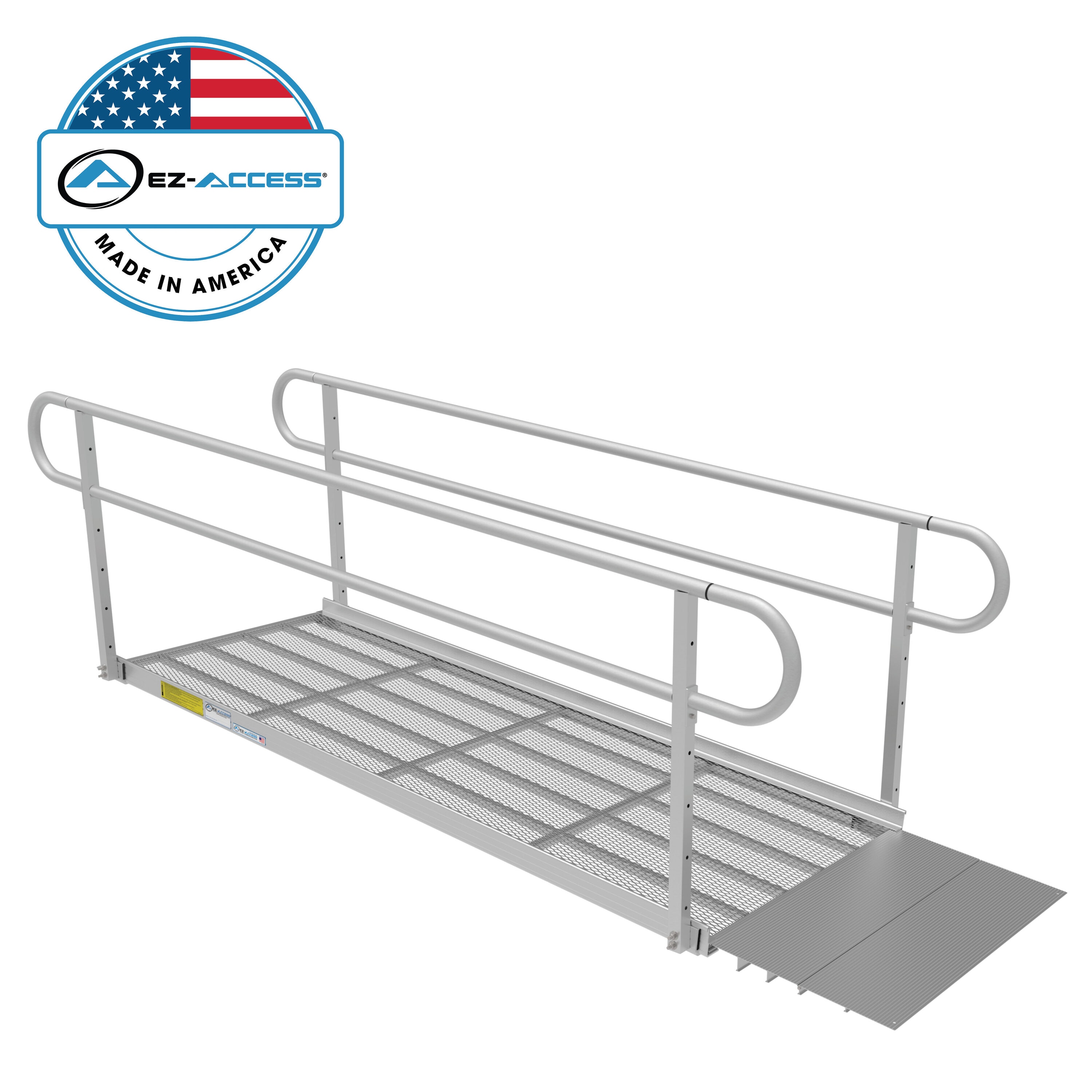 EZ-ACCESS P3G SEM08 8-Feet x 40.25-Inches Aluminum Modular Entryway Wheelchair Ramp
