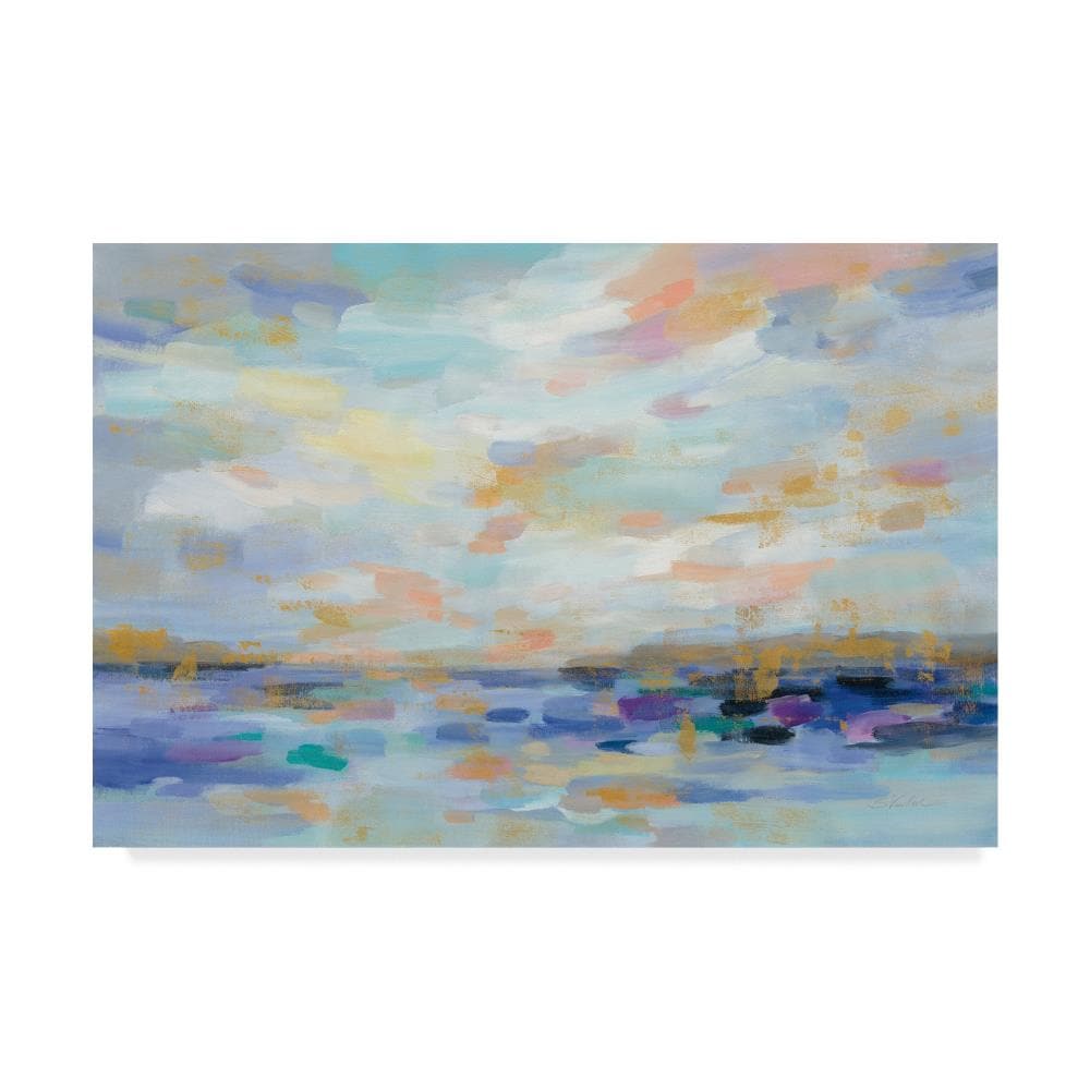 Trademark Fine Art WAP04501-C3047GG Framed 30-in H x 47-in W Abstract Print on Canvas