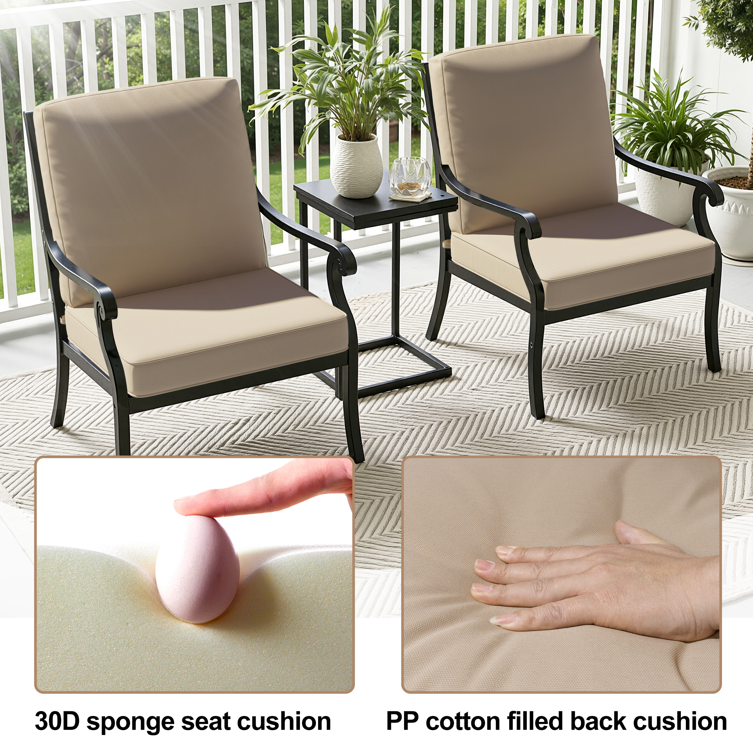 Crestlive Products CL-CU009BEI-1BC Patio-Furniture-Cushions - View #4