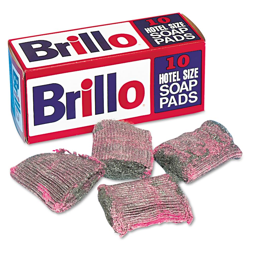 Brillo Hotel Size Steel Wool Soap Pad, 10/Box, 120/Carton