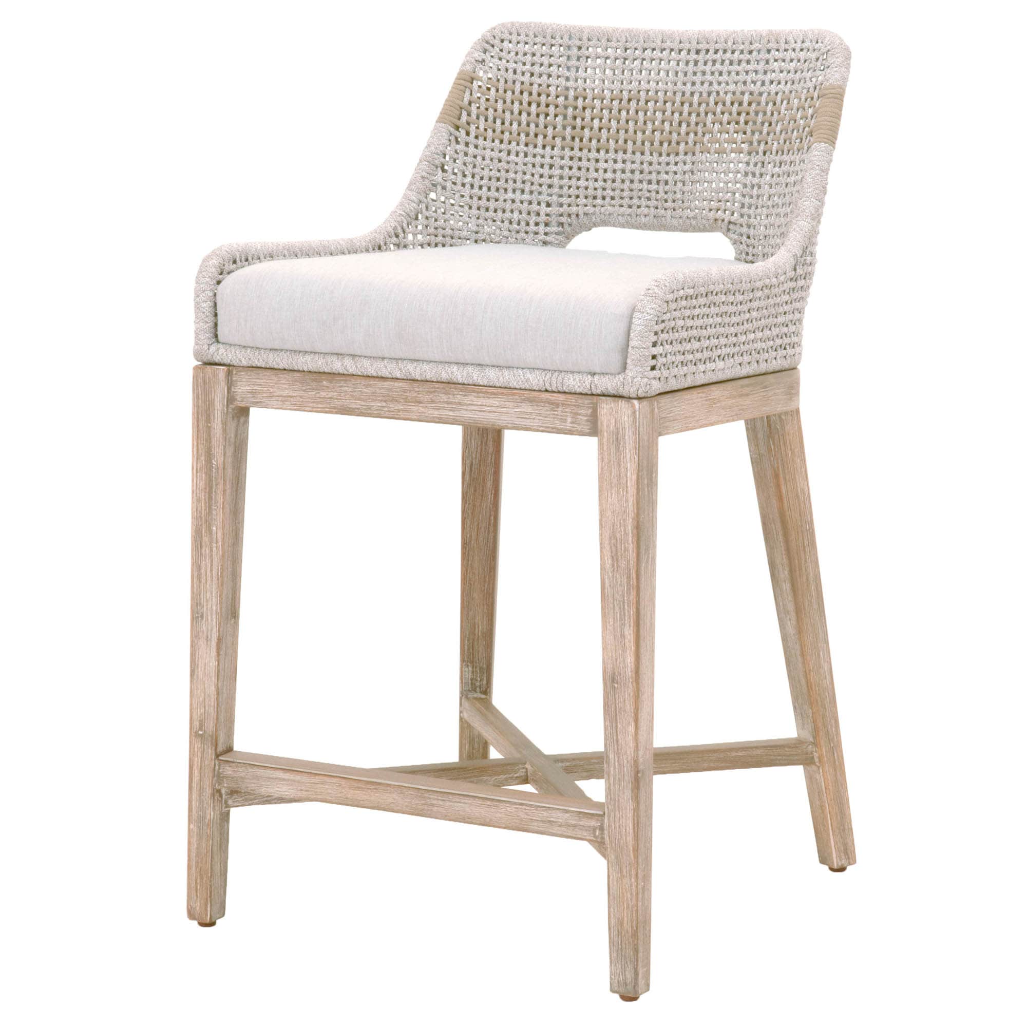 Benzara BM217392 Gray 30.0-Inches H Bar height Square seat Upholstered Metal Bar Stool