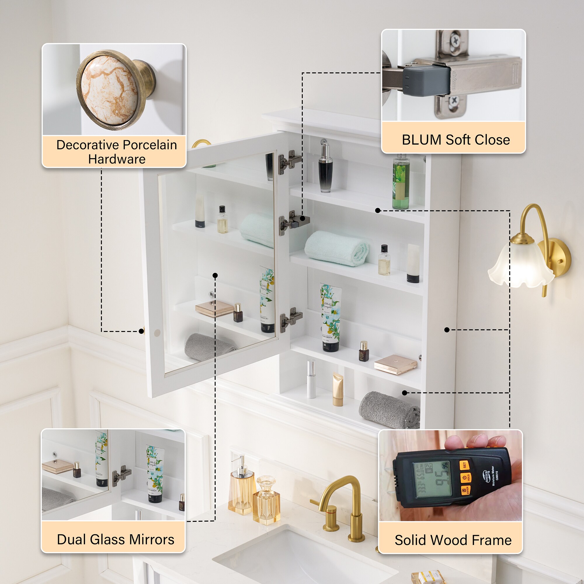 Forclover ALW65-ME2026 Bathroom-Medicine-Cabinets - View #6