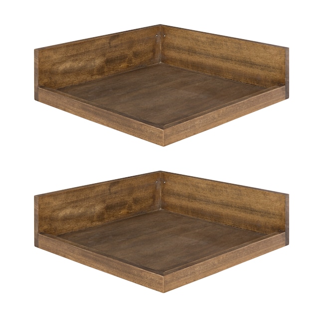 Wood Corner Floating Shelf, Square Wooden Floating Shelves