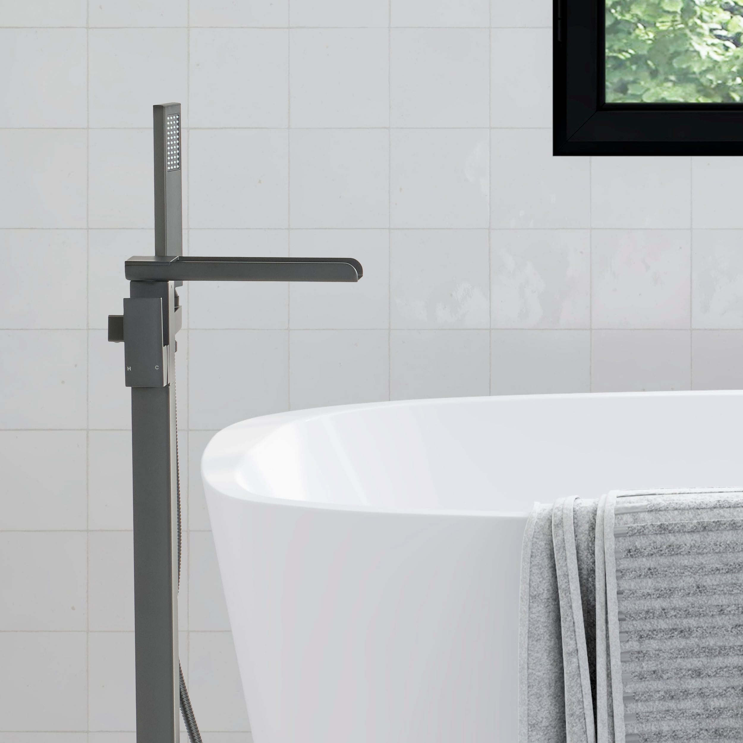 BWE A-97007-BLACK Roman-Tub-Faucets - View #8