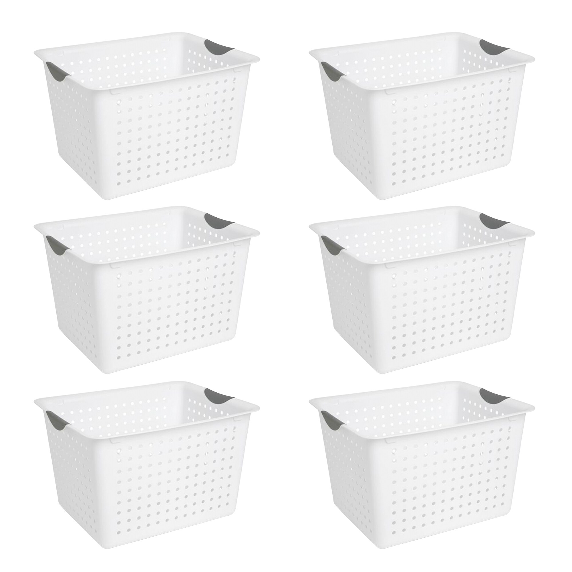 Sterilite Medium & Small Ultra Plastic Storage Bin Organizer Basket (12  Pack)