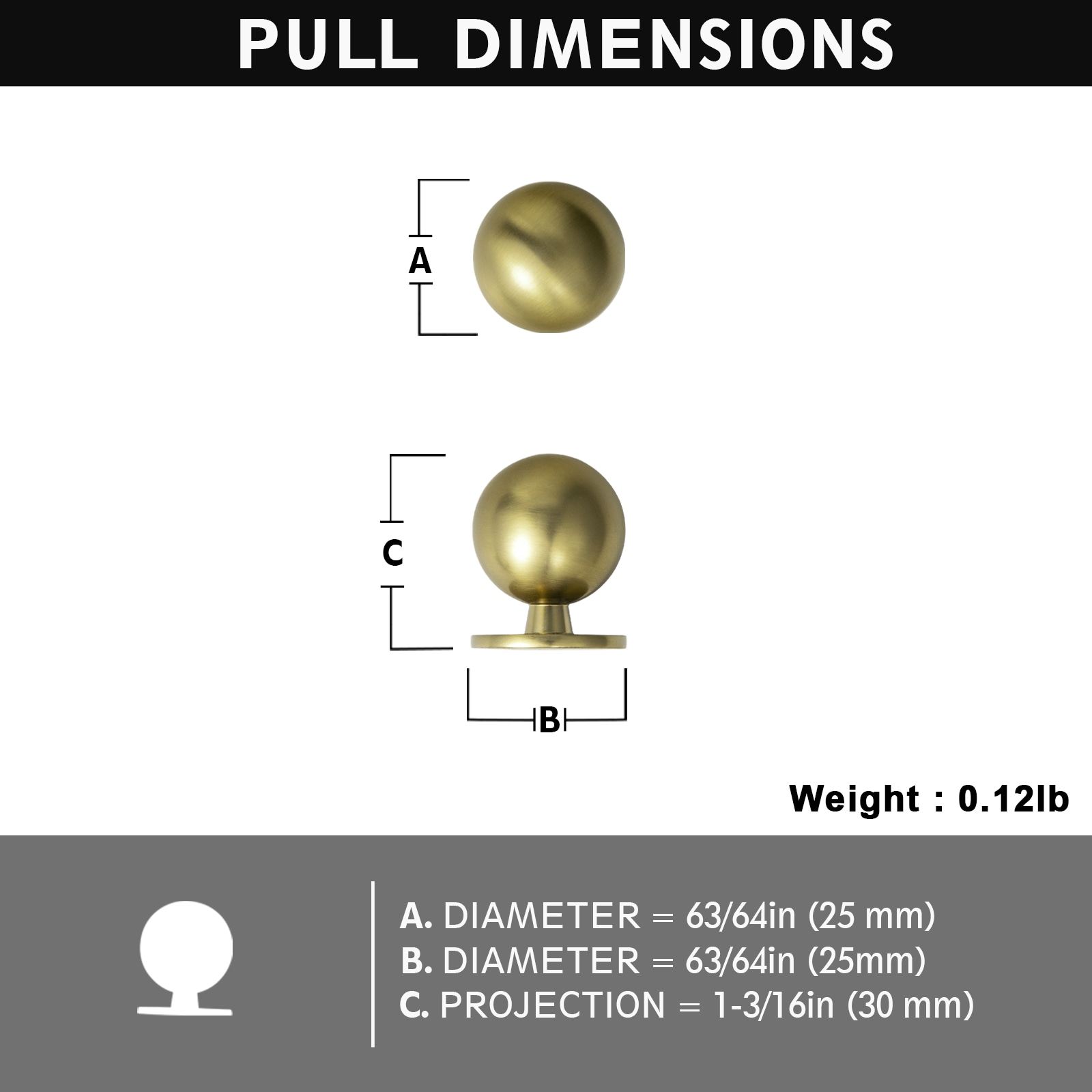 Miaokesen 9595LSJ-KNOB-12 Cabinet-Knobs - View #2