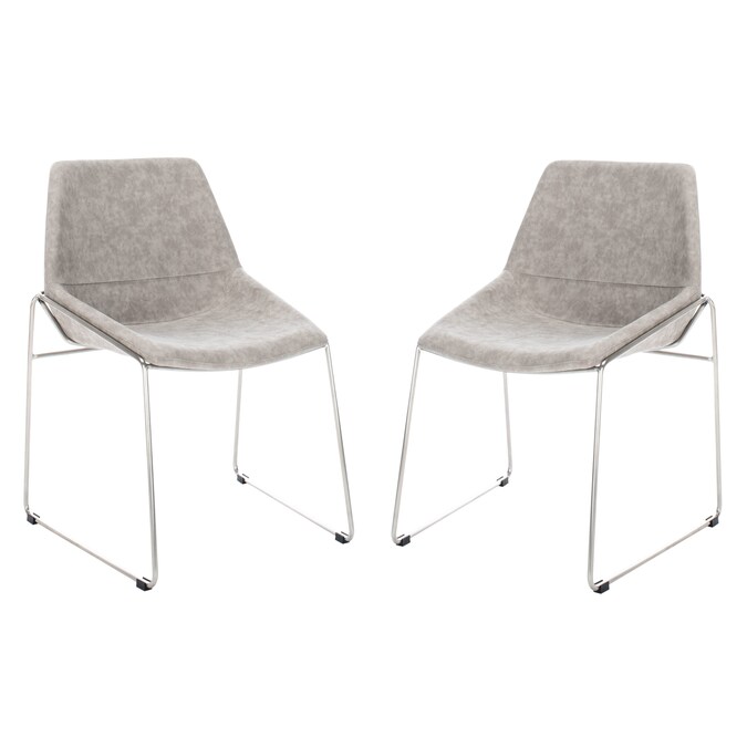 Safavieh Set Of 2 Alexis Contemporary, Safavieh Modern Grey Dining Chairs
