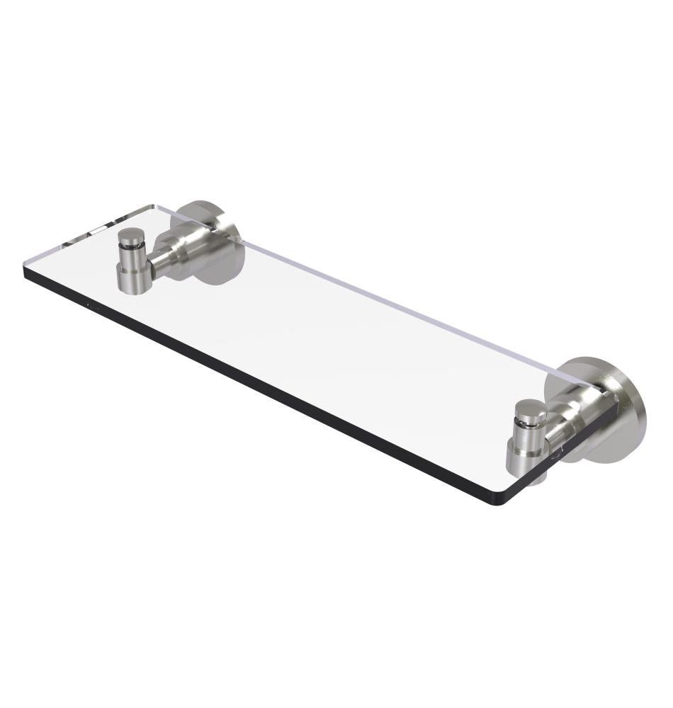 Allied Brass WS-1/16-SN Washington Square Satin Nickel 1-Tier Wall Mount Bathroom Shelf (16-in X 3-in X 5-in)