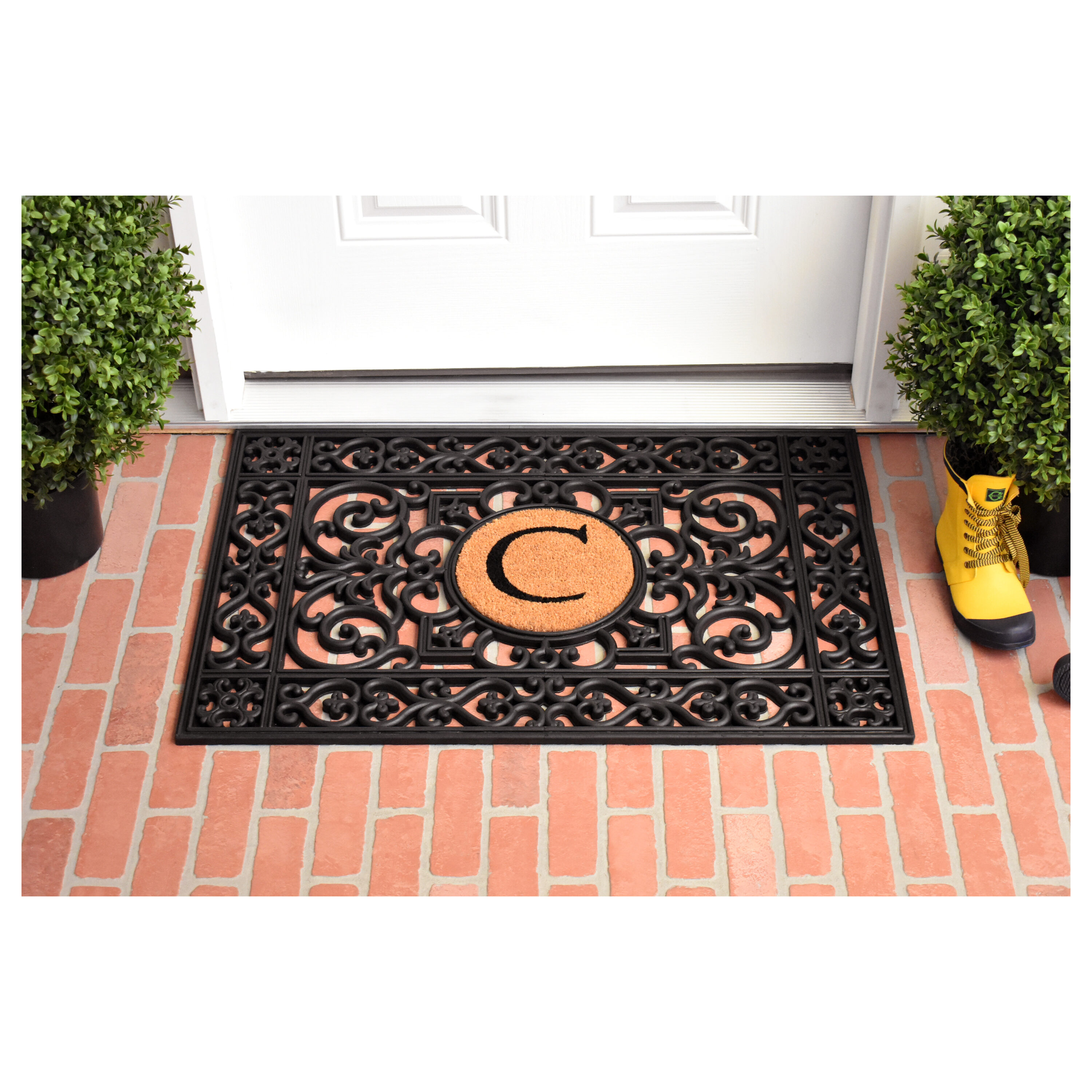 Mascot Hardware Moroccan Design Indoor Outdoor Coir Doormat - Beige