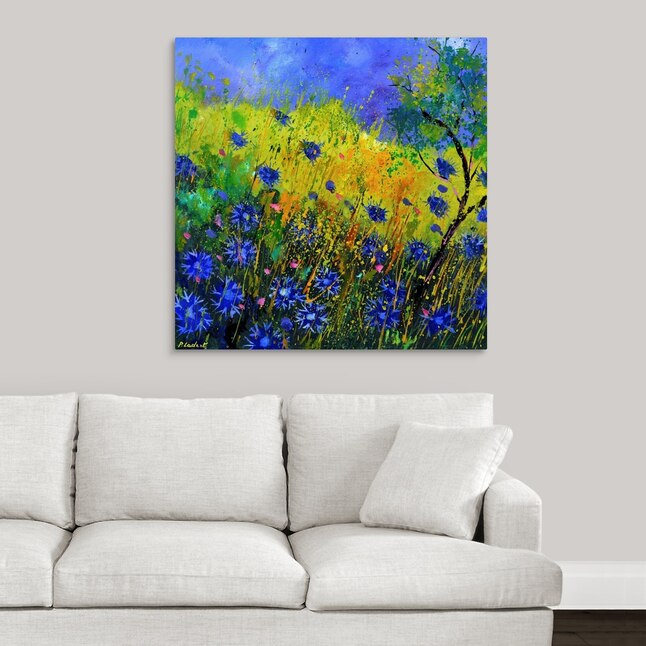 GreatBigCanvas Cornflowers 558180 Pol Ledent 36-in H x 36-in W Abstract ...