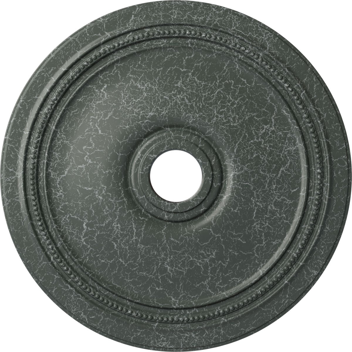 Ekena Millwork CM24DIAGC Diane 24-in W x 24-in L Painted Athenian Green Crackle Polyurethane Whole Ceiling Medallion