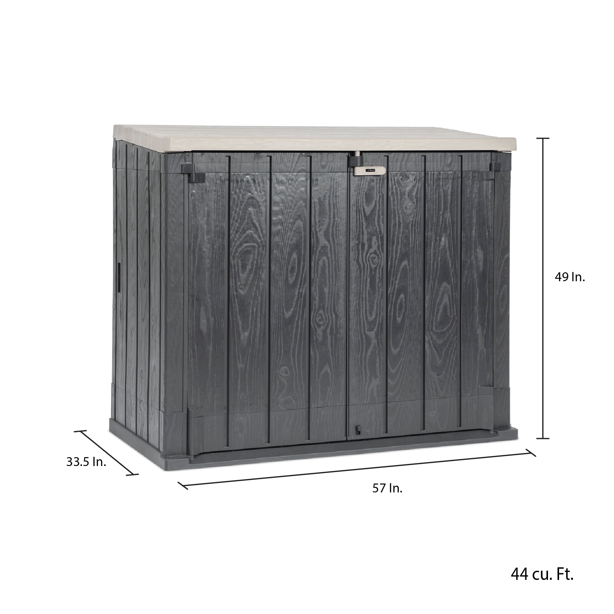 Zuidelijk periscoop vergeven TOOMAX Anthracite Resin Outdoor Storage Shed (Common: 33.5-in x 57-in;  Interior Dimensions: 51-in x 27.5-in) in the Small Outdoor Storage  department at Lowes.com