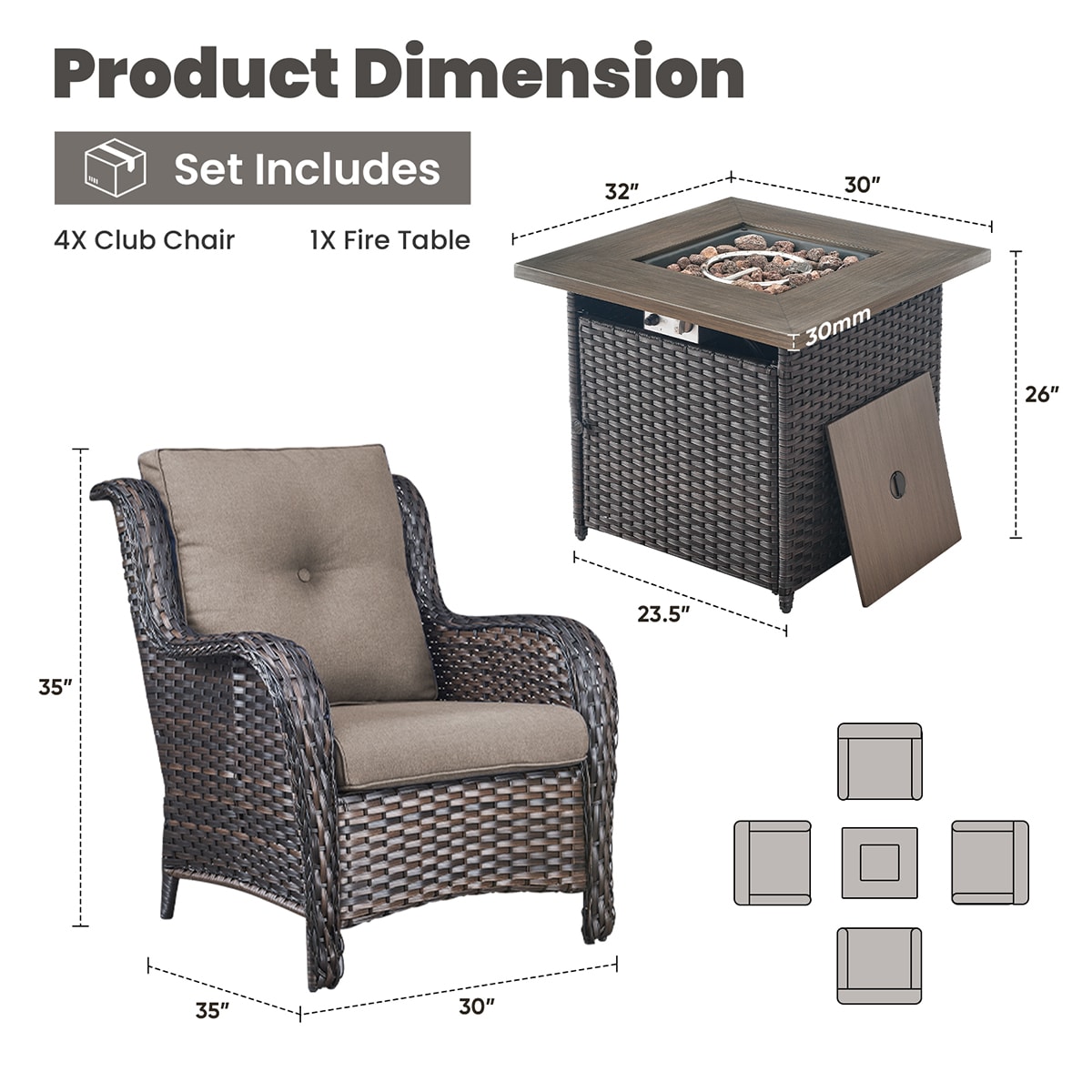 Rilyson FS098006X2-3 Patio-Conversation-Sets - View #10